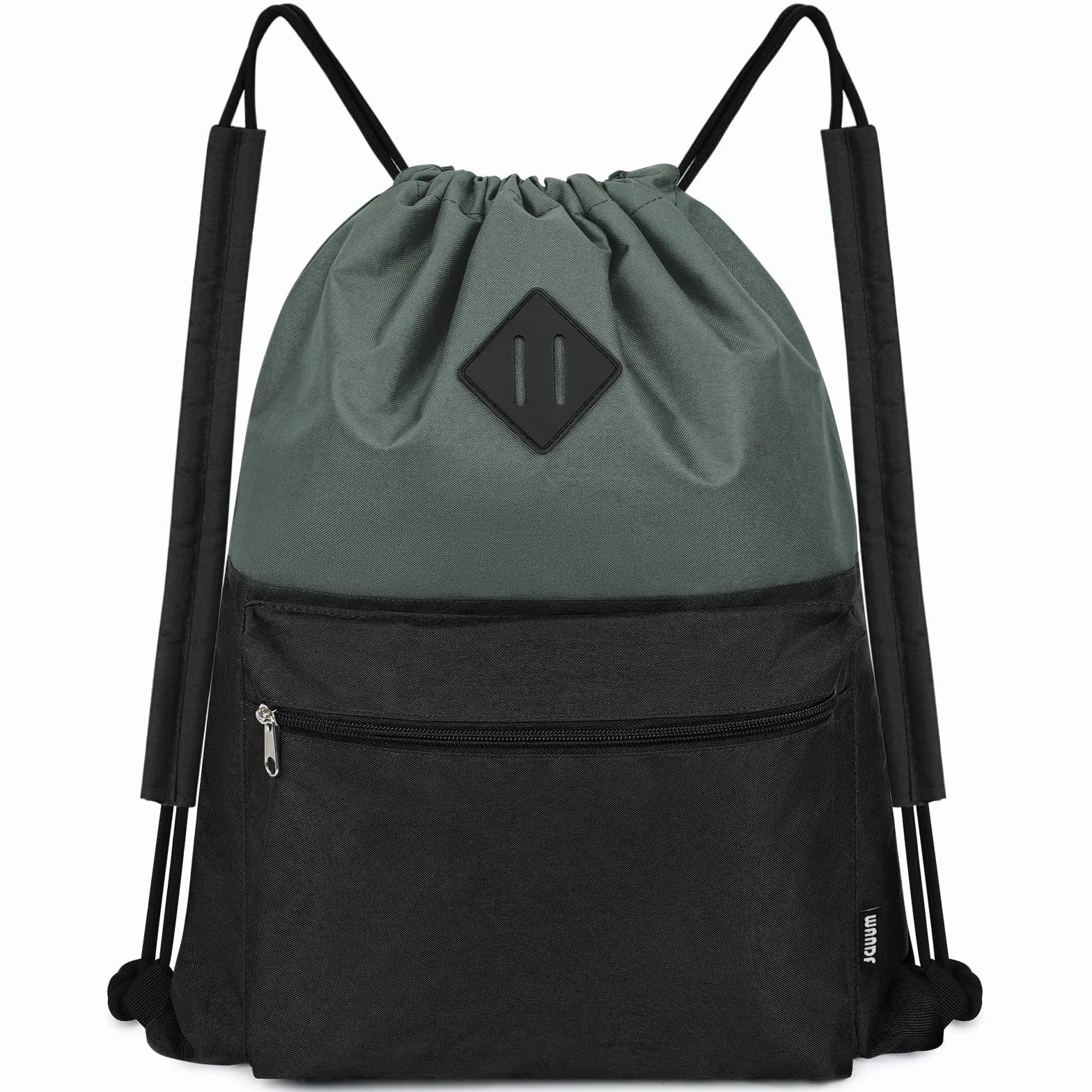 WANDF Bolsa deportiva con cordón impermeable compartimento húmedo negra