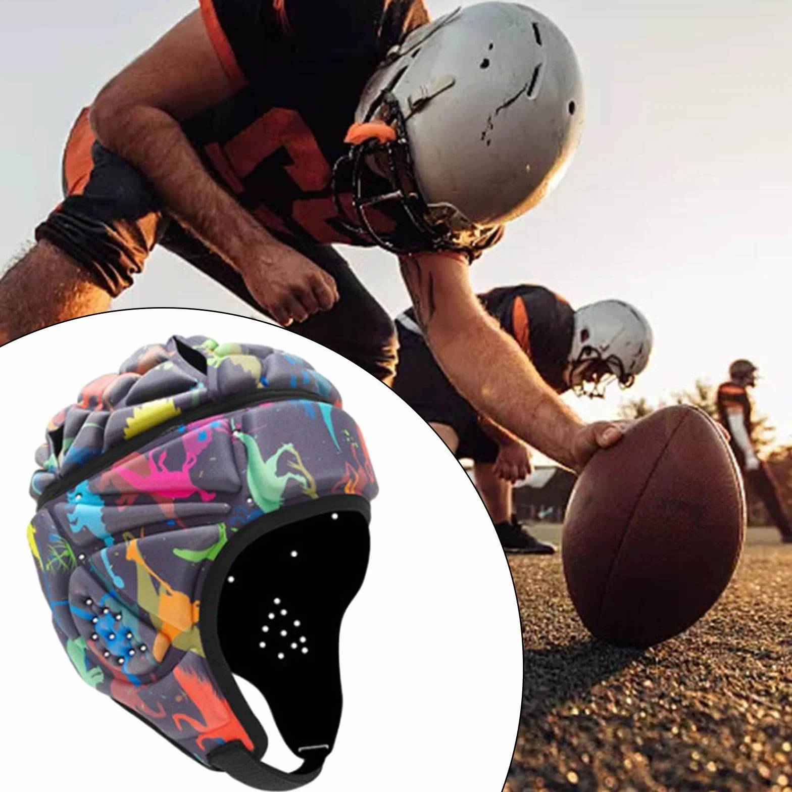 LOVIVER Casco de Rugby Transpirable para Hombres y Mujeres