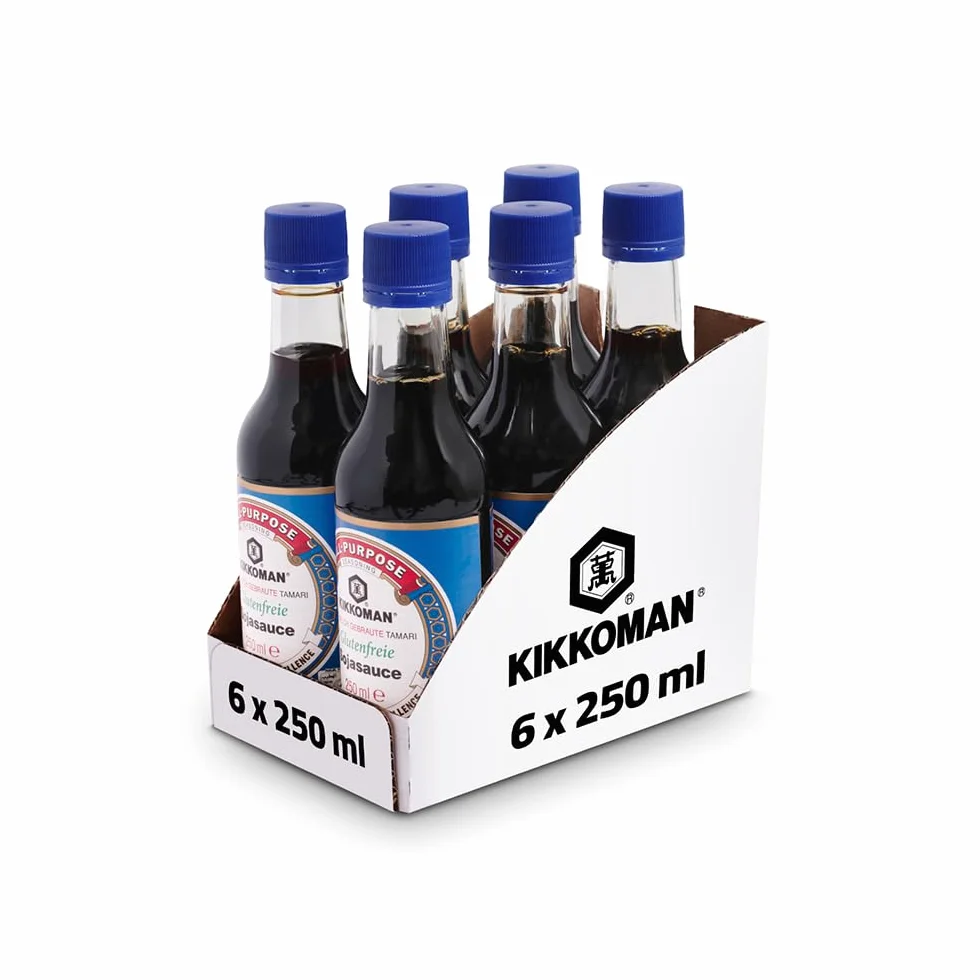 KIKKOMAN Salsa de Soja Sin Gluten 6x250ml