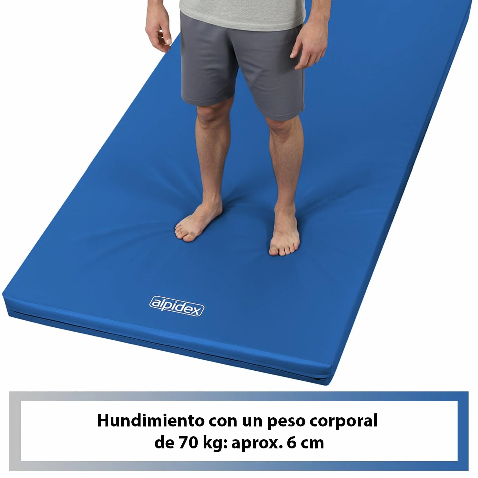 ALPIDEX Colchoneta Gimnasia 200 x 100 x 8 cm Esterilla Antideslizante Densidad 20