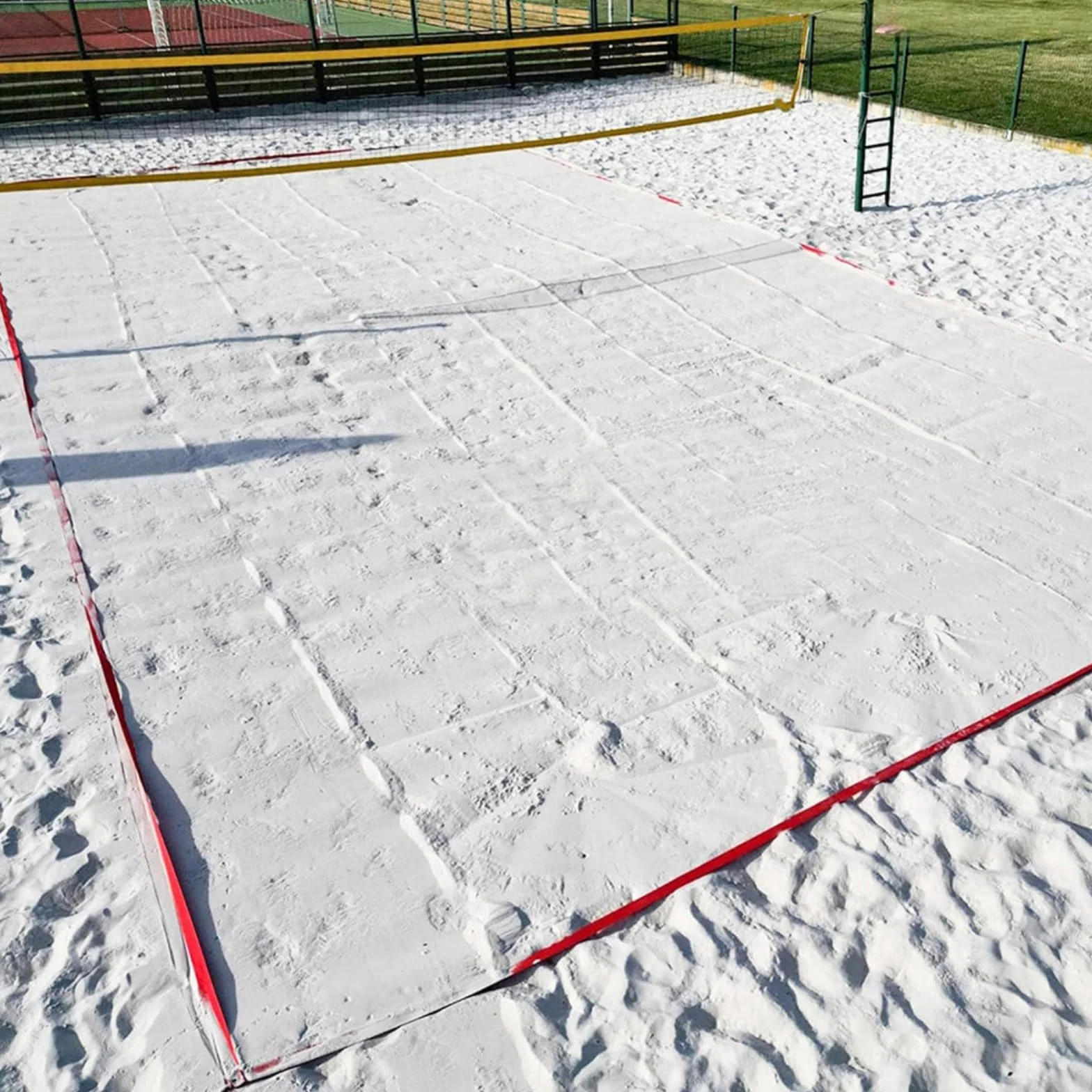 Playa Voleibol Límite Líneas Corte Marcado Kit 8X16m Nylon Línea Cinta Con Estacas De Tierra
