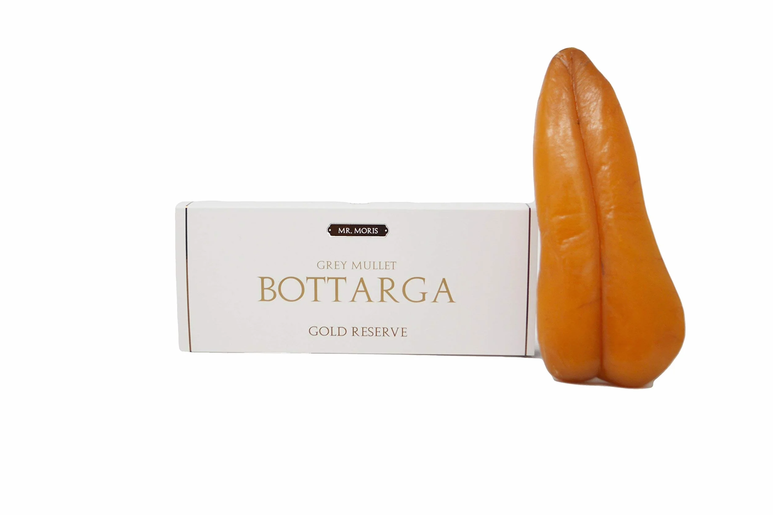 Mr. Moris │ Bottarga │ Hueva de mújol, Kosher, Gold Reserve │ Procesada en Italia │ Grande, 175 g aprox.