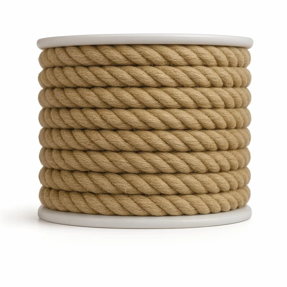 Cuerda Cáñamo Natural 20 mm × 15 m Decorativa Gruesa para Toldos Jardinería