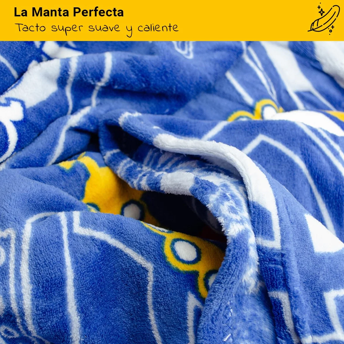 Manta Coralina Real Madrid 100×150 cm Oficial Tejido Suave