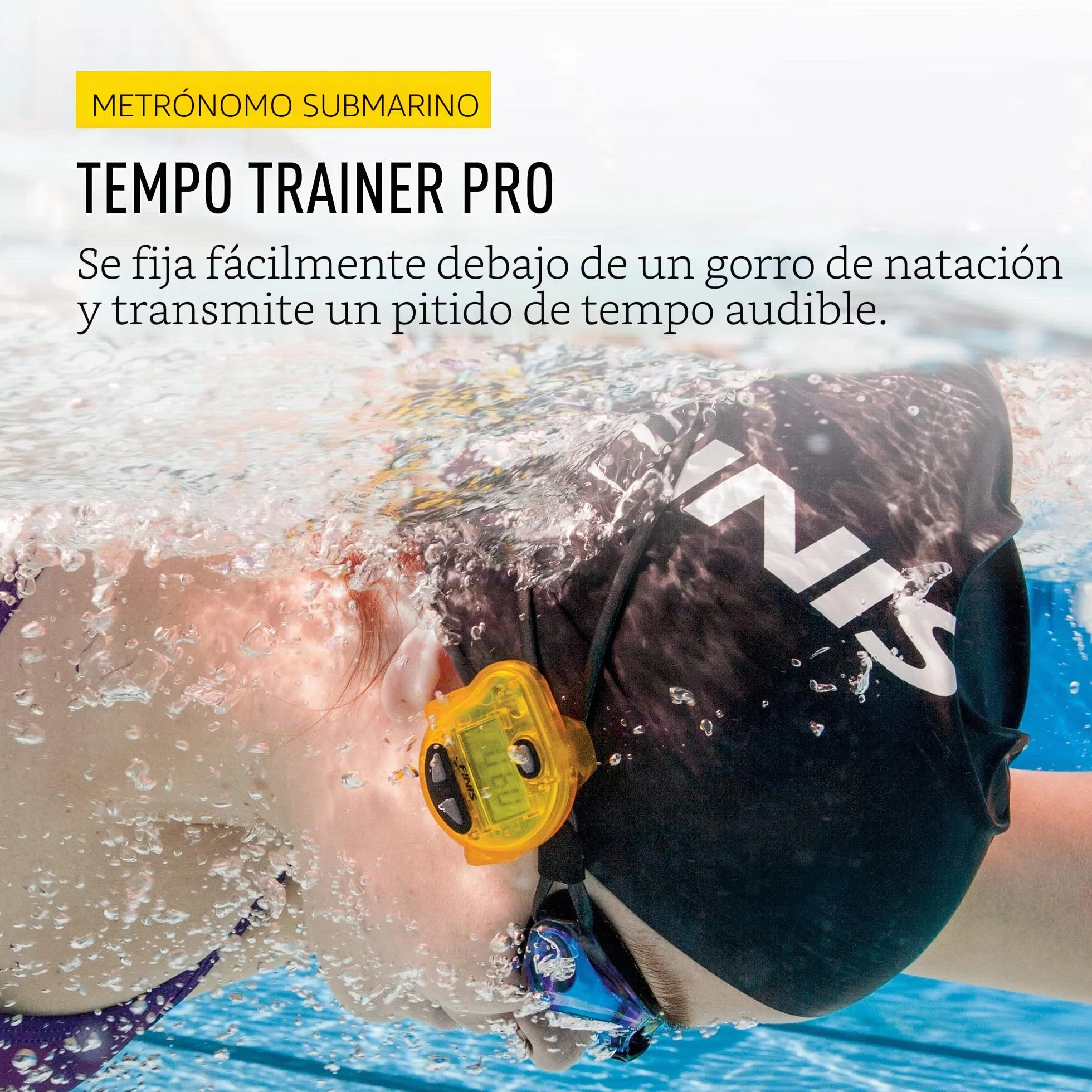 Finis Erweiterte Akustische Metronom Tempo Trainer Pro Cronómetro de natación, Amarillo, Small