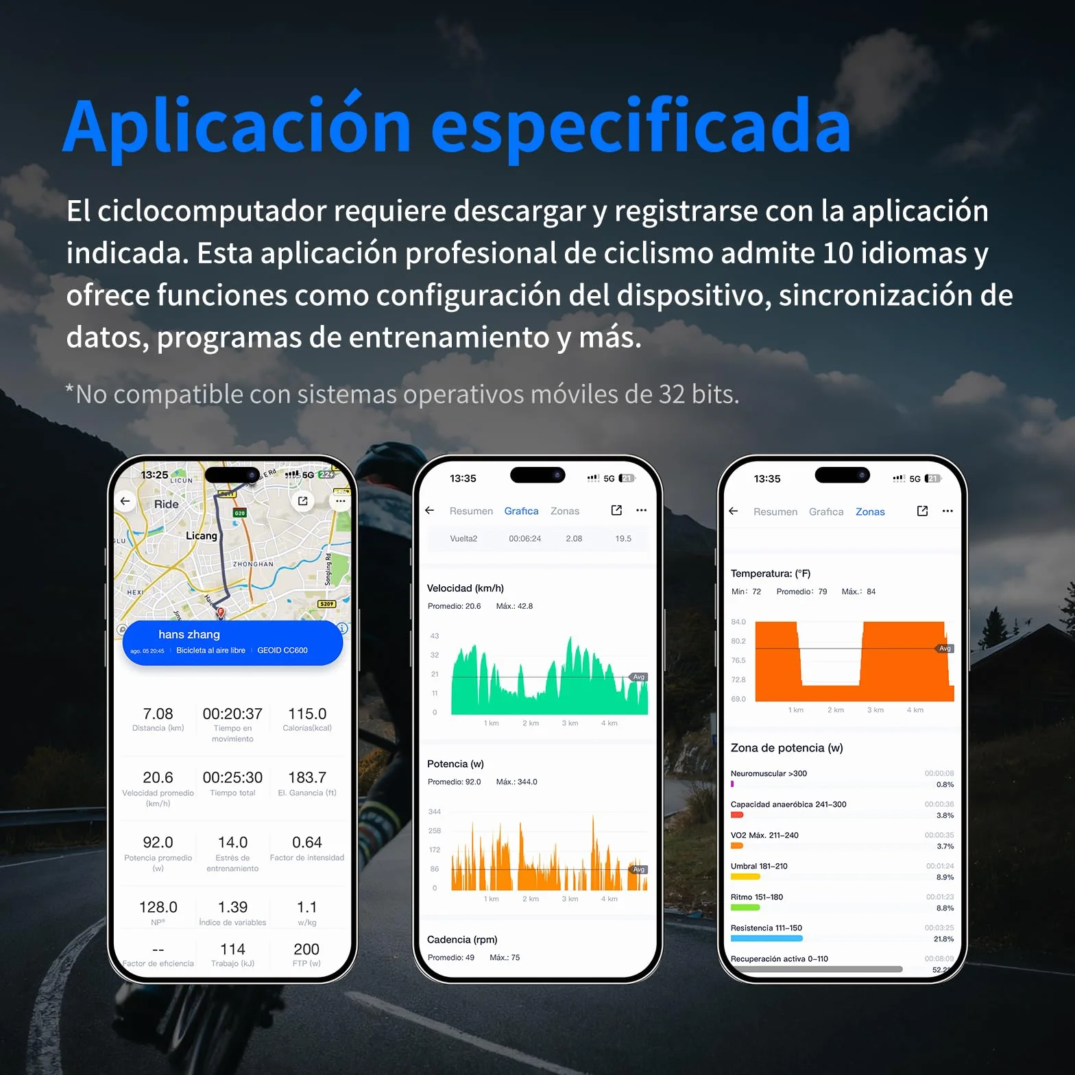GEOID CC600 Ciclocomputador Bicicleta GPS, Pantalla a Color 2,4", Resistente al Agua, Navegación, Entrenamiento, WiFi Bluetooth Ant+