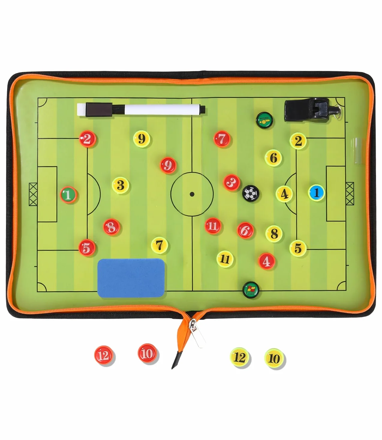 Jissta Carpeta Táctica Plegable Entrenador de Fútbol Coachboard Magnética