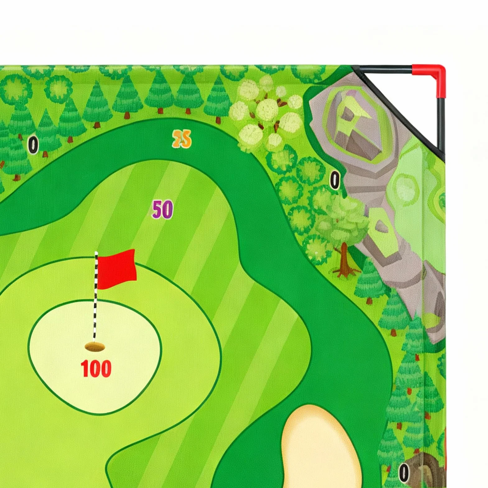 Esterilla de entrenamiento de golf 137 cm con 24 bolas adherentes y soporte