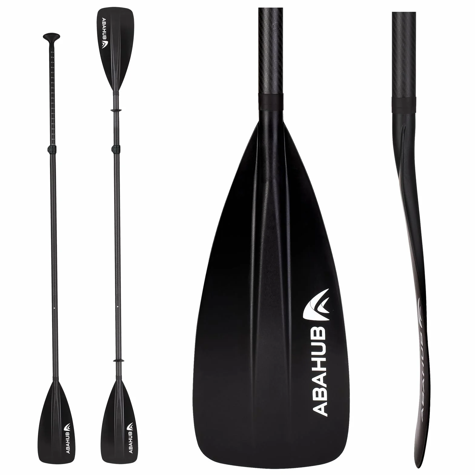 Abahub Kayak Paddle Sup Pala Ajustable Carbono Eje Hoja de plástico