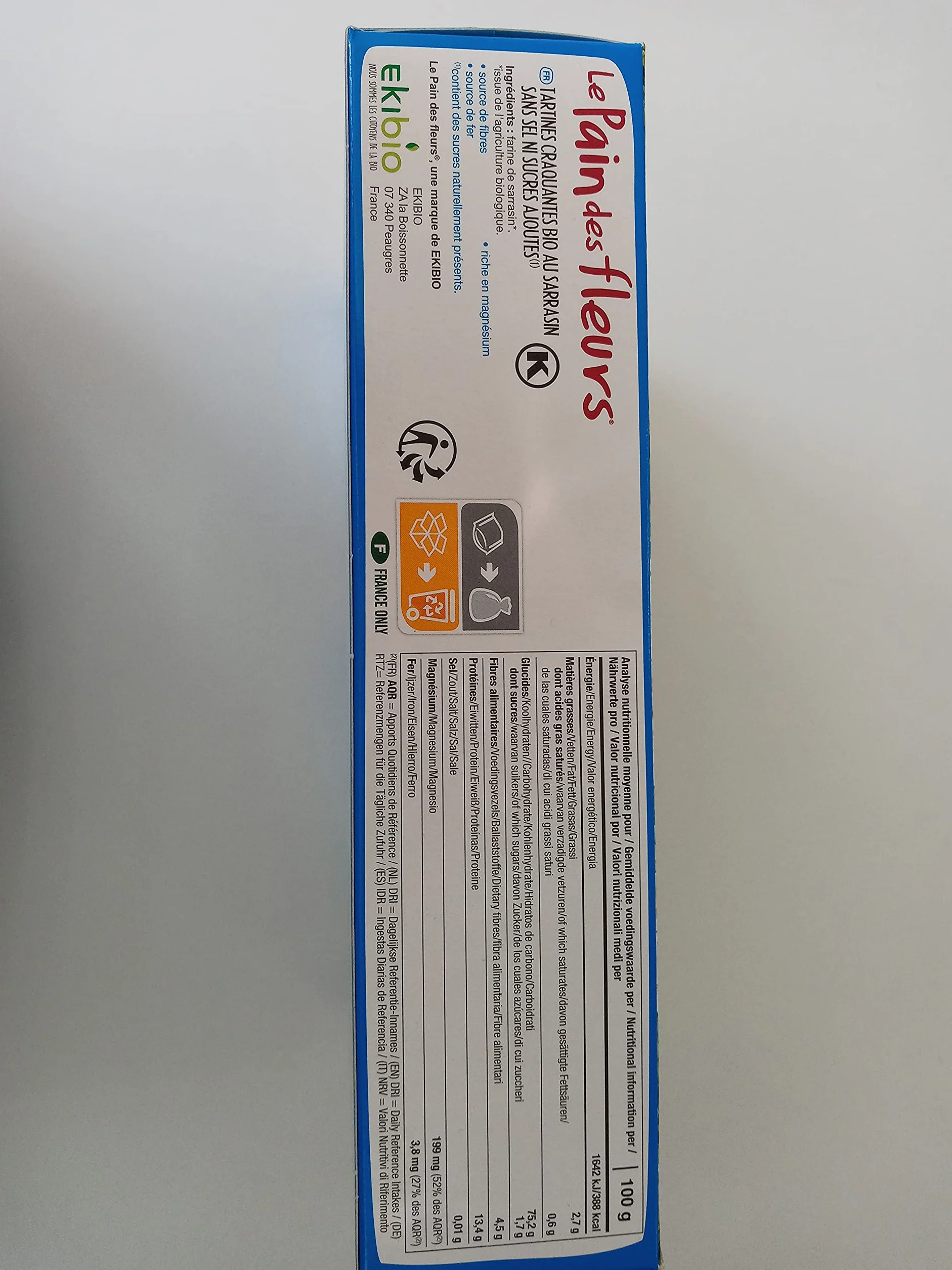 Le Pain des Fleurs Lpdf Tostadas Crujientes Trigo Sarrace Bio - Sin G/S/A 300 g