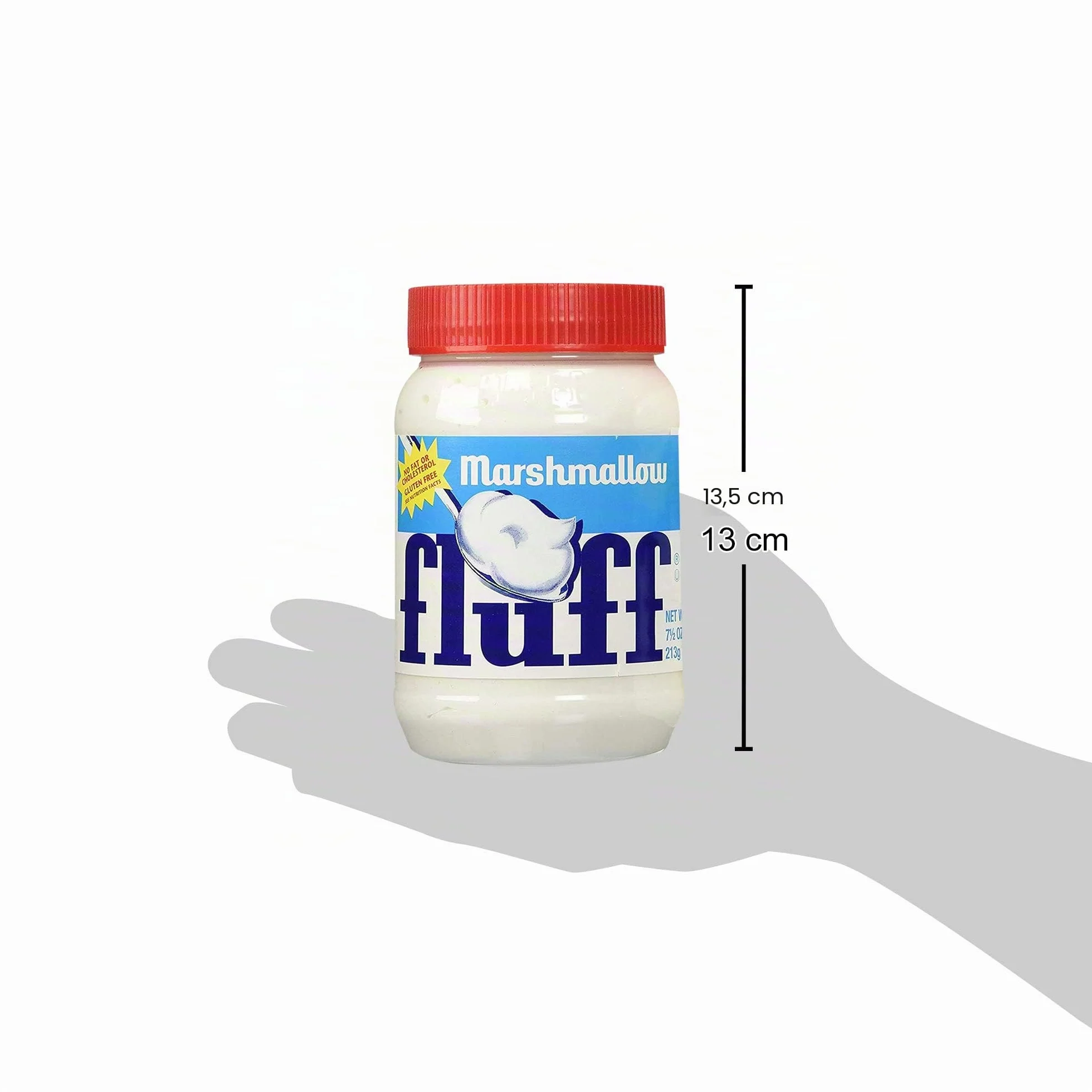 Marshmallow Fluff – Malvaviscos vegetarianos – Sin gluten, ideal para tartas, Smores y como golosinas para niños, 213 g