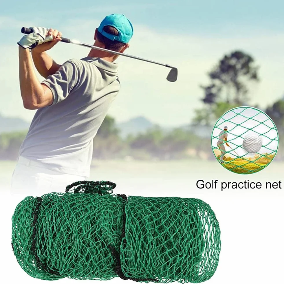 Red de entrenamiento de golf resistente 3x3 metros borde de cuerda barrera deportiva
