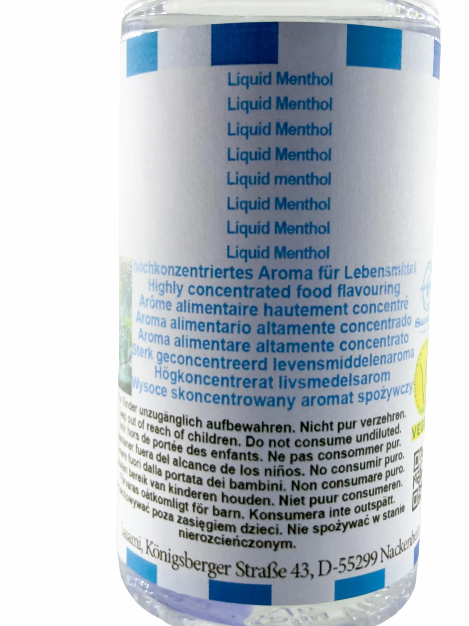 Liquid Menthol aroma concentrado - Vegano - Sasami - 10ml