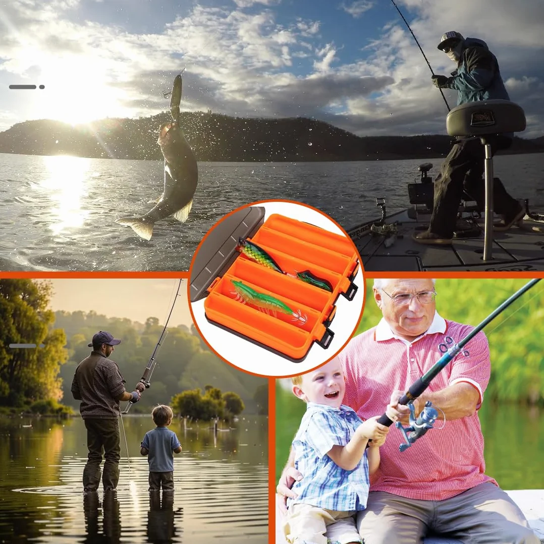 Bolsa de Pesca NHQZ, Caja de Aparejos, Portátil Naranja L