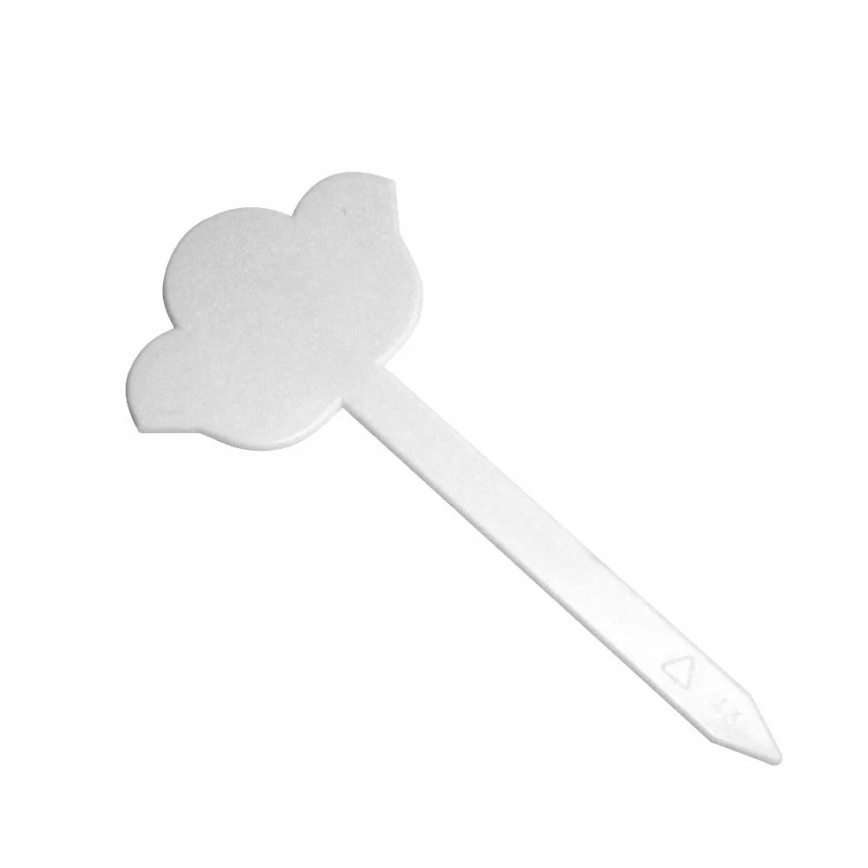 12 marcadores de sabor, de color blanco opaco, para helado