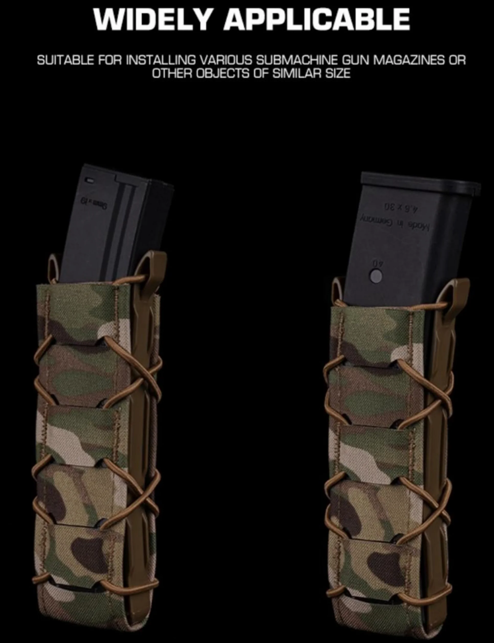 Bolsa para Cargador V2 Larga MOLLE 9 mm MP5 MP7 Equipo Táctico Airsoft Tiro