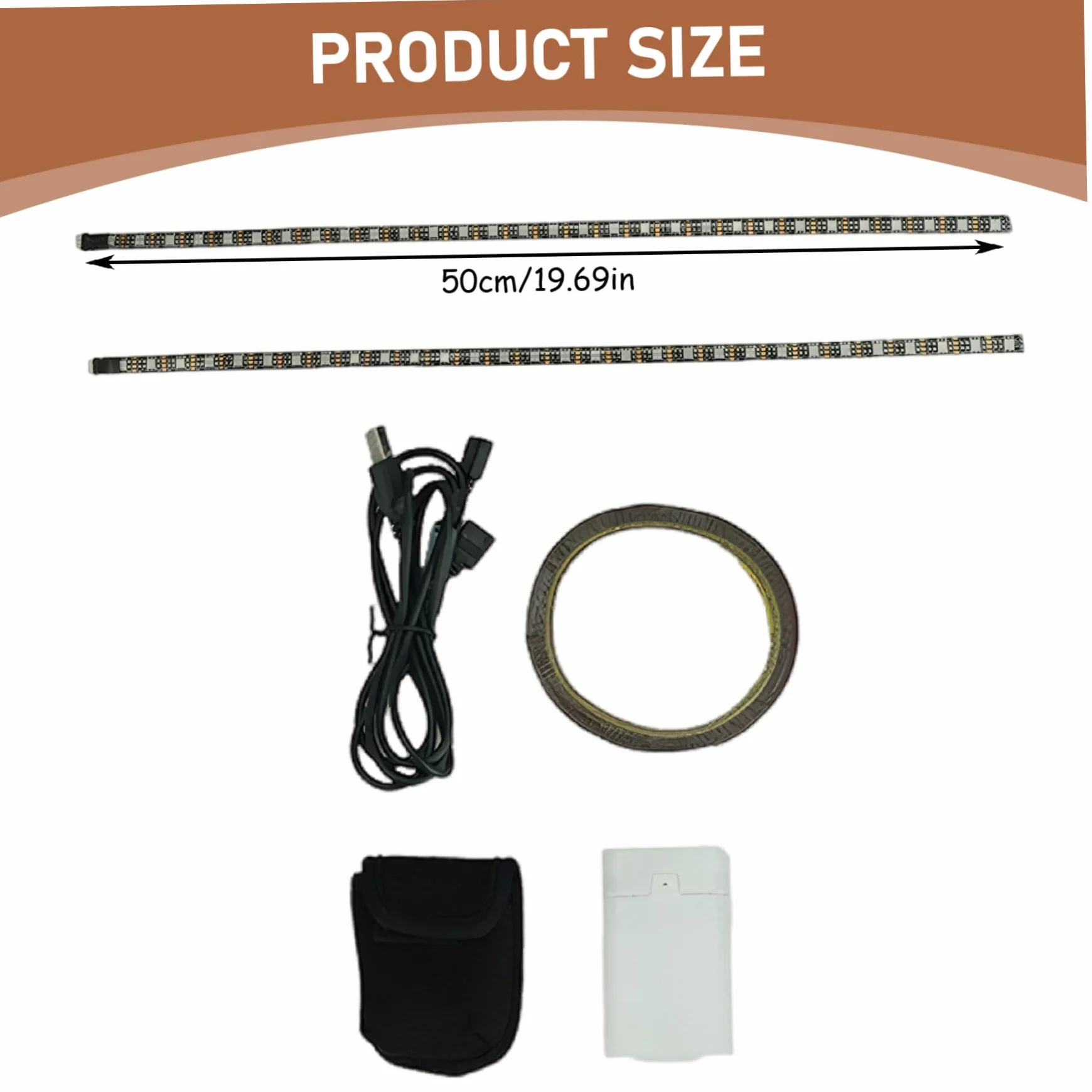 Luces de scooter eléctricas 50 cm 2 piezas impermeable decorativa para conducción nocturna