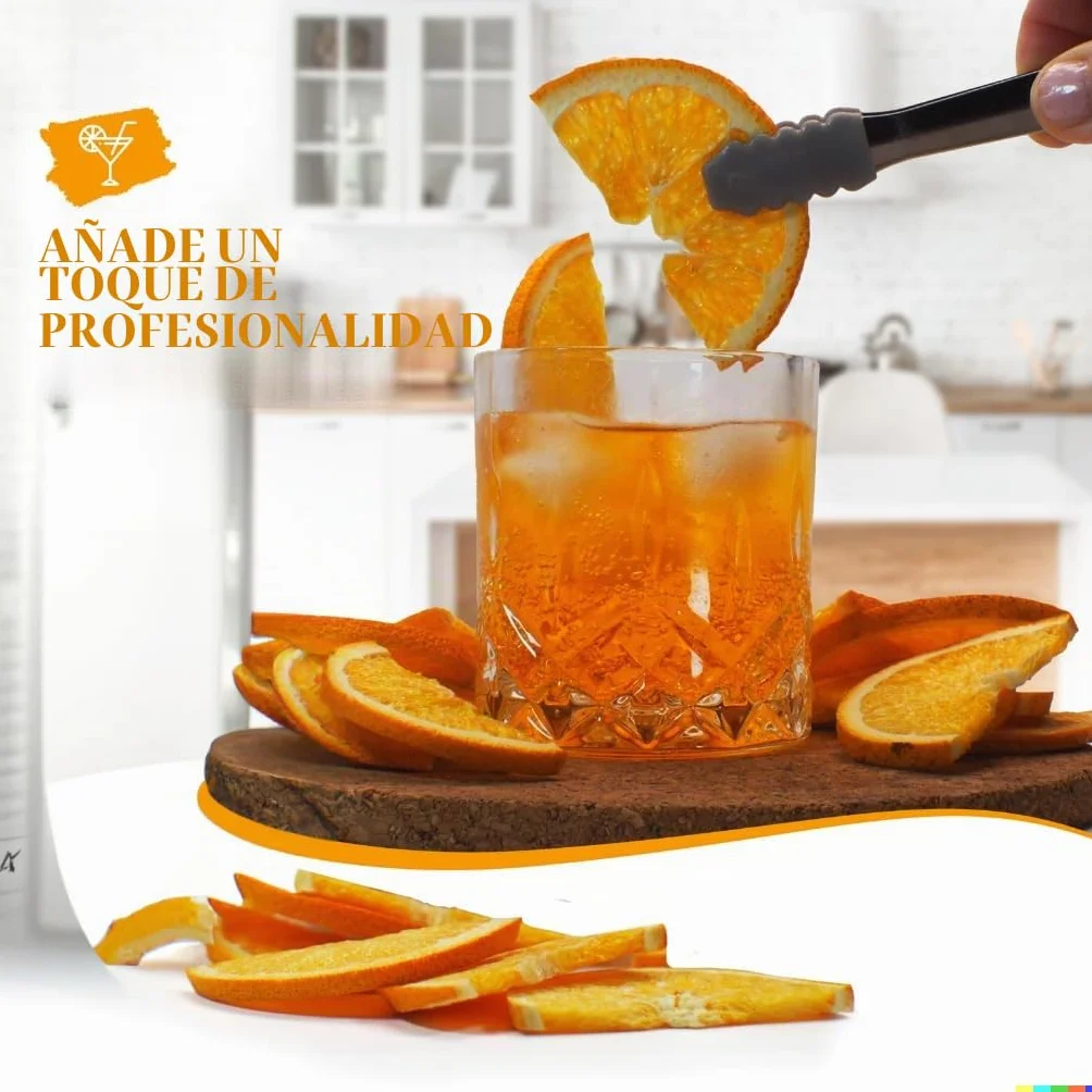 Naranjas liofilizadas en mitades para cócteles - fruta seca liofilizada - paquete 1 litro 70 piezas