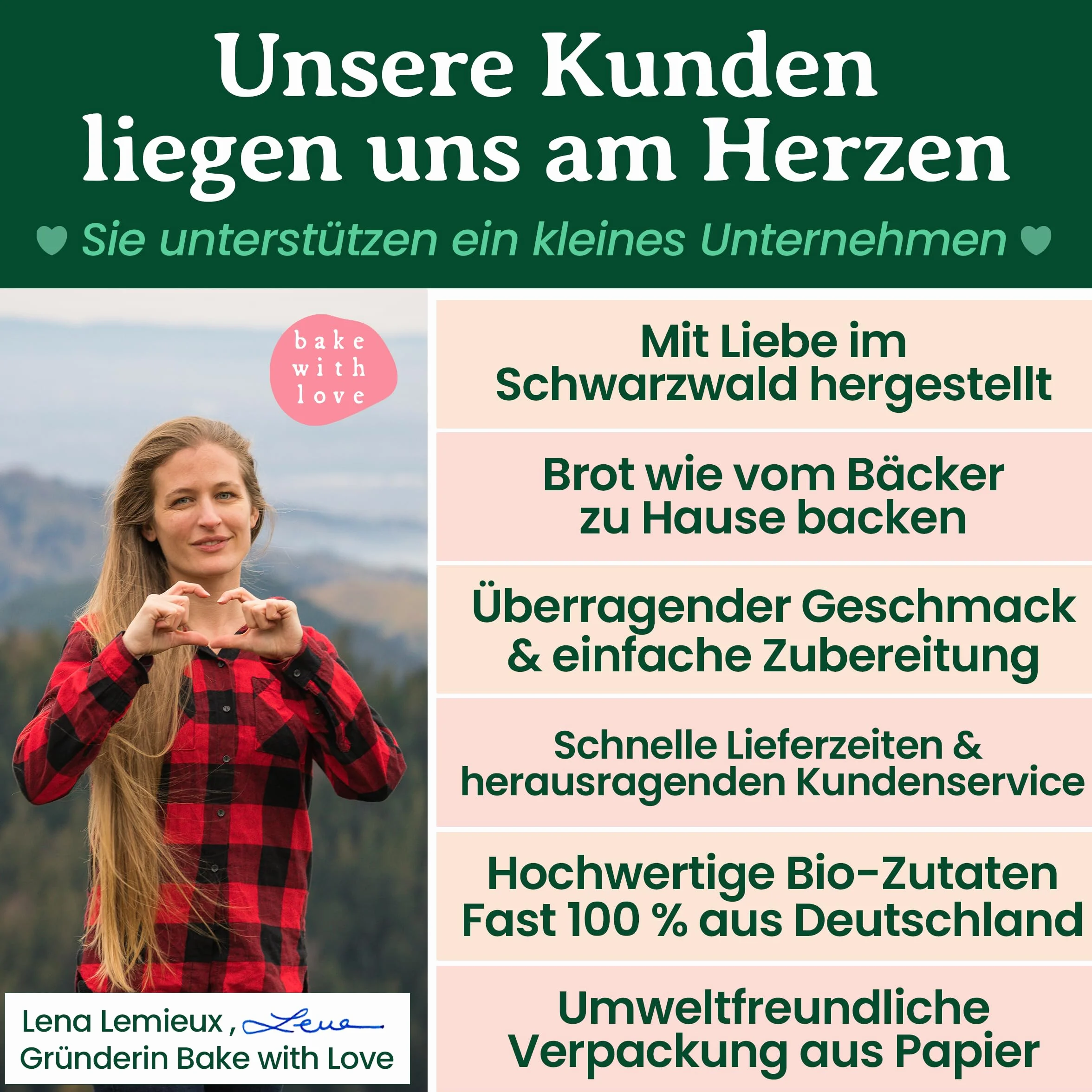 Bake with Love Bio Dinkel Brotbackmischung Dinkel-Kruste - 100% Dinkelmehl ohne Weizen - Brot backen mit Sauerteig - ohne Zusatzstoffe - für Brotbackautomat & Ofen - 1er Pack