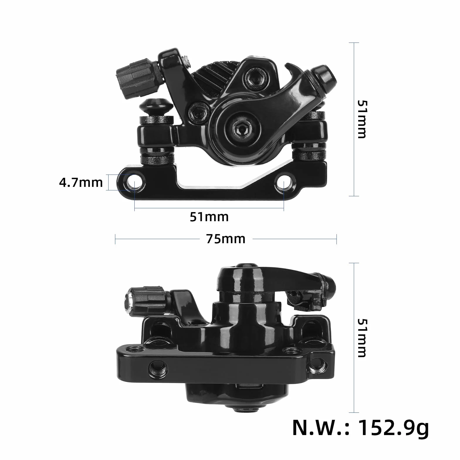 Frenos de disco mecánicos KuKirin G2 Pro G2 Max scooter eléctrico aleación aluminio pinza izquierda