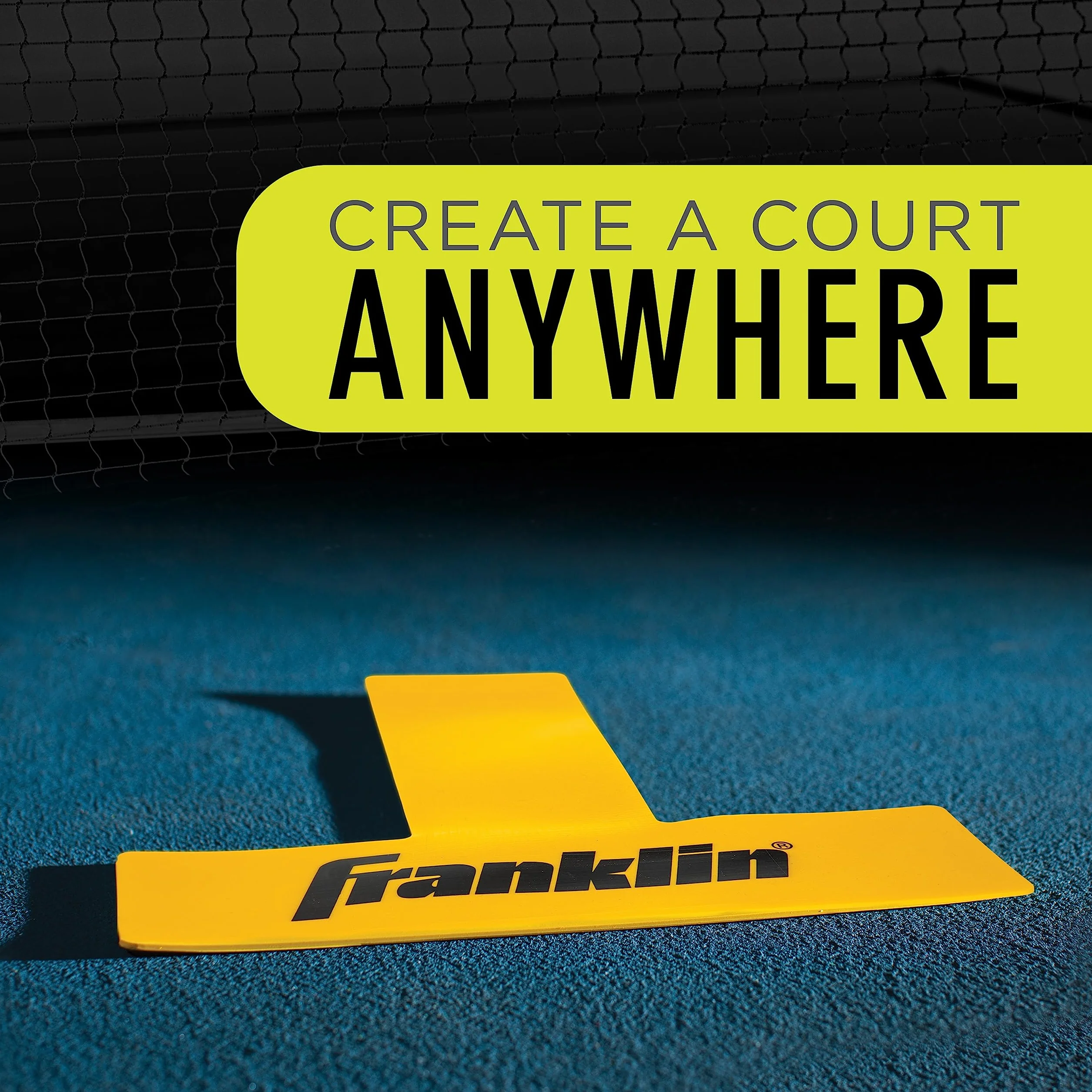 Franklin Sports Pickleball Court Line Marking Kit, Official Size Court Markers with Measuring Tape