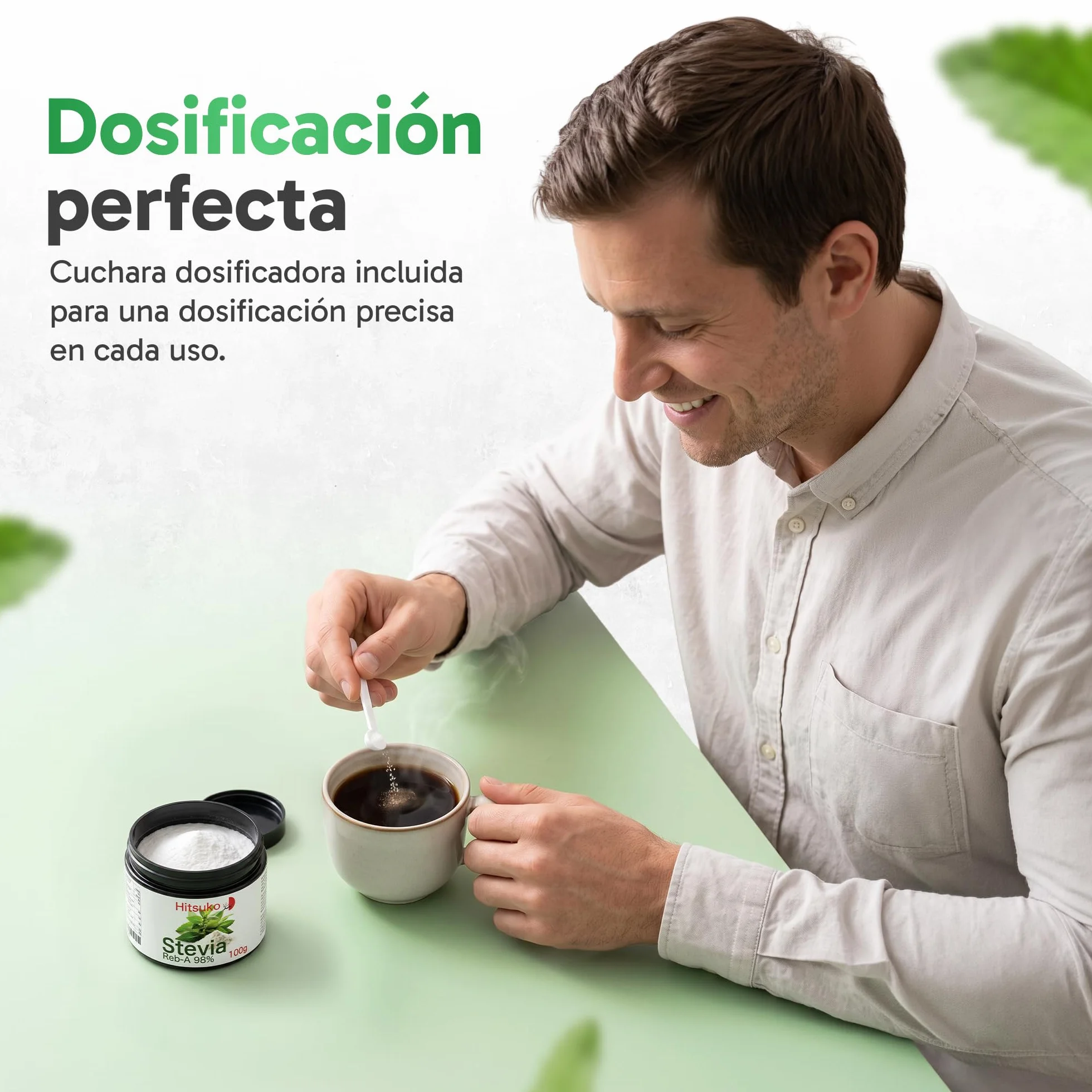 Polvo de Stevia Ultra-Concentrada (100g) | RebA-98 Puro al 98% | 470x Más Dulce que el Azúcar