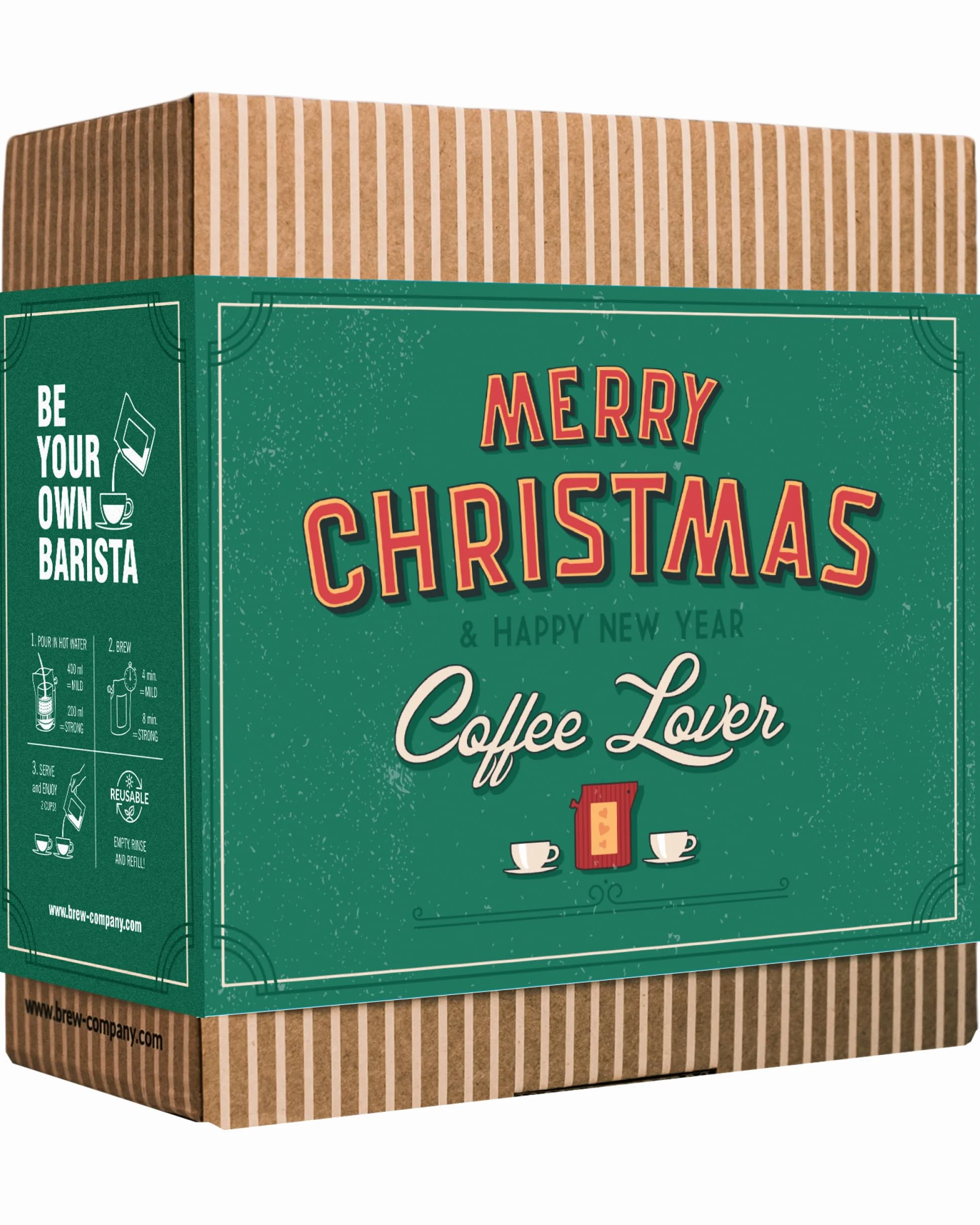 GROWER'S CUP Juego de regalo de café para Navidad – Juego de regalo gourmet con 5 cafeteras de todo el mundo para amantes del café | Especialidades y café de Navidad molido