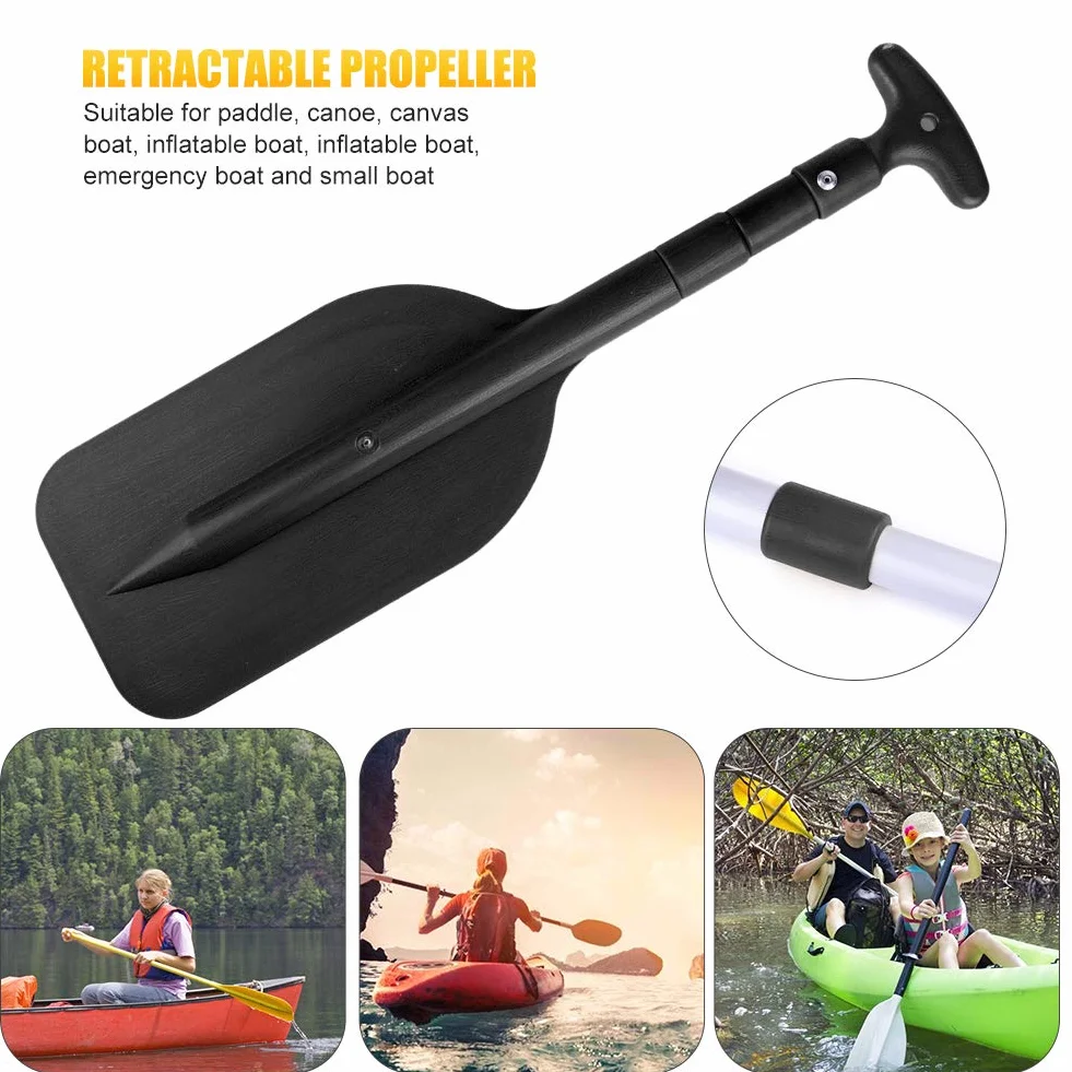 Pala de kayak telescópica plegable portátil retráctil de plástico