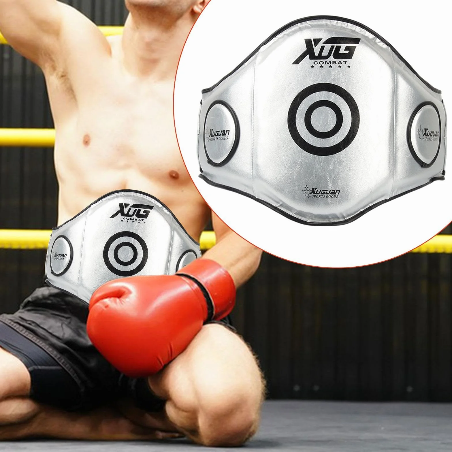 Perfeclan Protector de Boxeo, Costilla, Equipo de Protección, Almohadilla Vientre para Entrenamiento