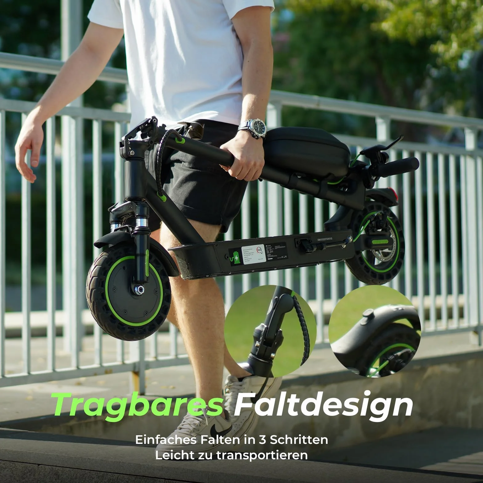isinwheel S9MAX Patinete eléctrico Adulto 500 W 10,4 Ah 40 km 10" amortiguación Pantalla LED