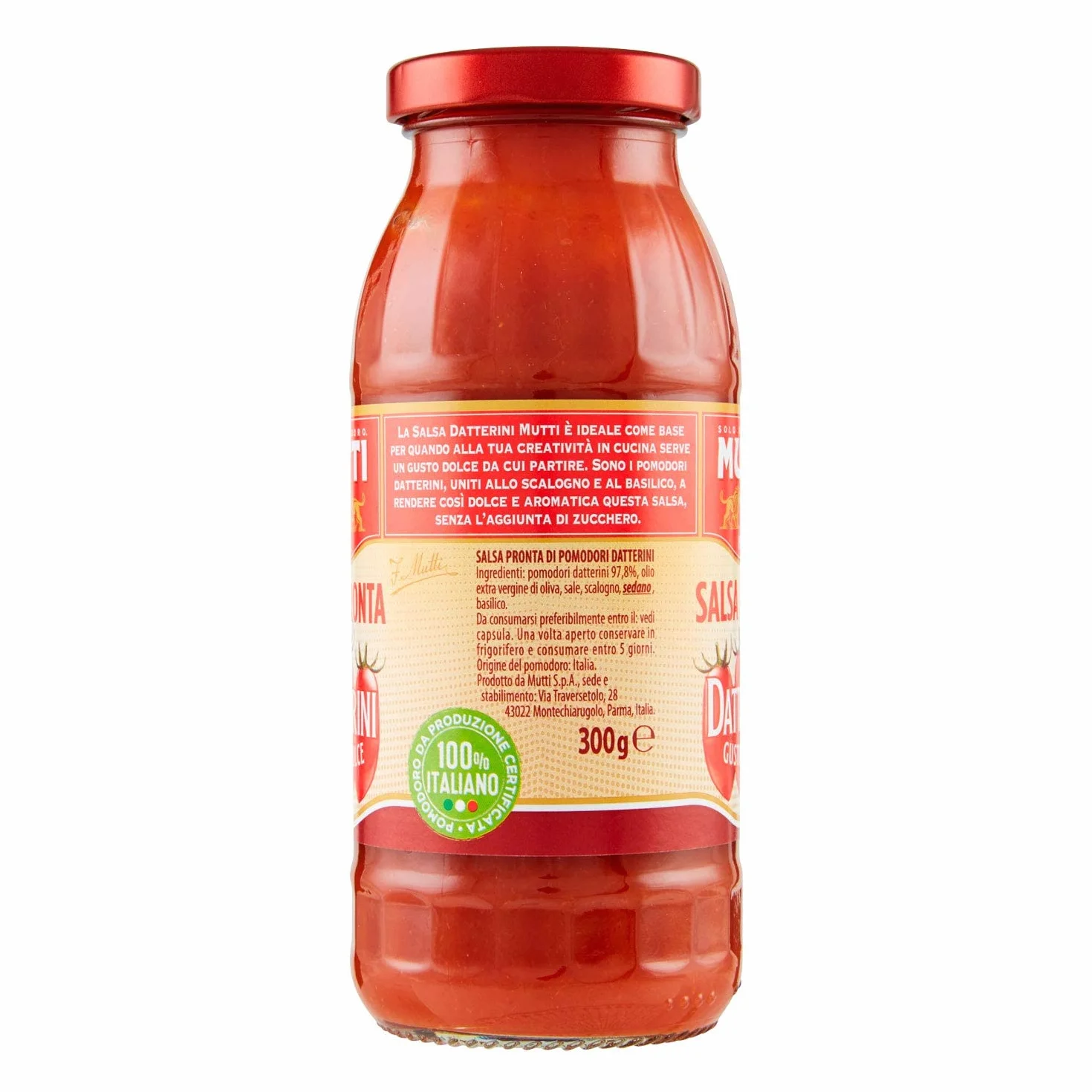 12x Mutti Salsa Pronta Pomodoro Datterini Italian Tomato Sauce for Pasta 300g Ready to Eat! 100% Italian
