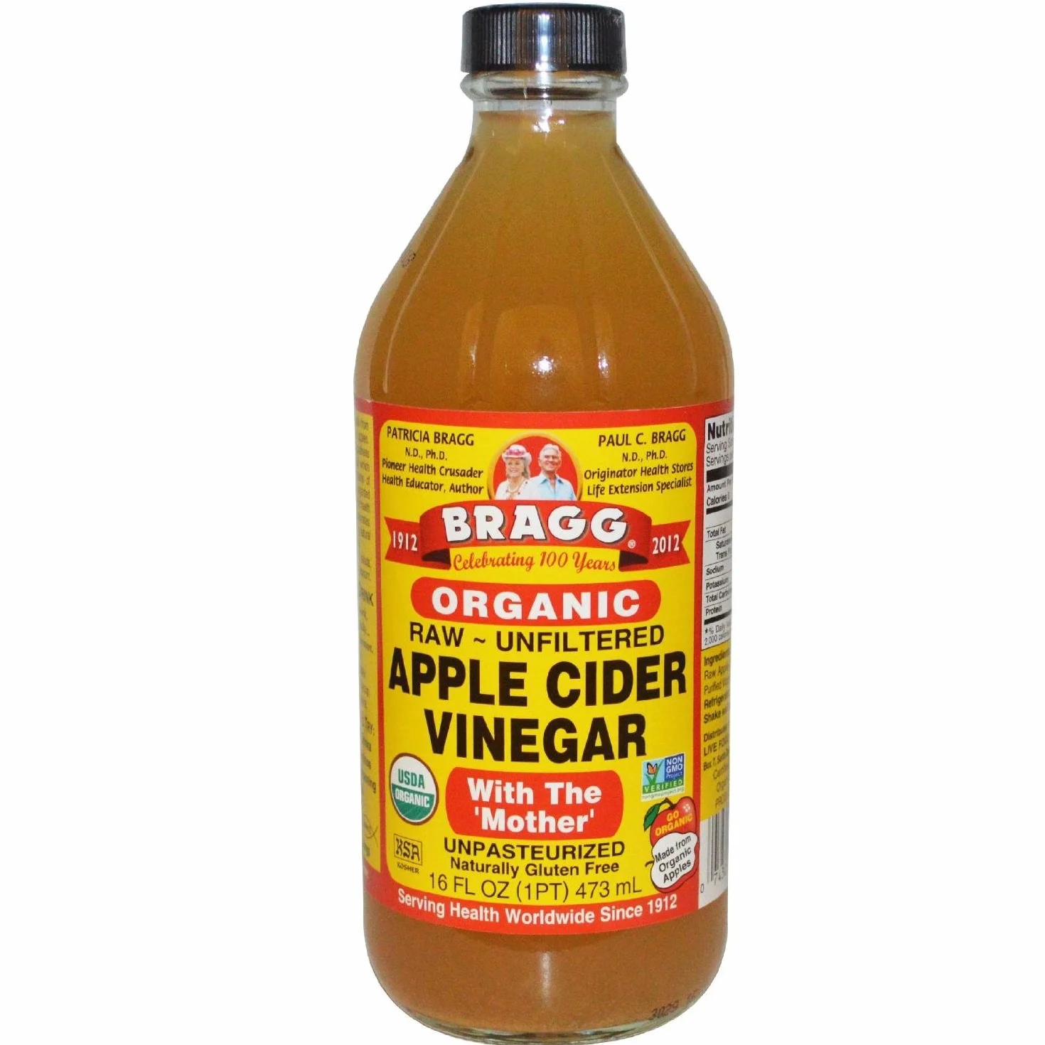 Bragg – orgánico Apple sidra vinagre Gallon, 3 Units (16 Ounce), 3 Units (16 Ounce)