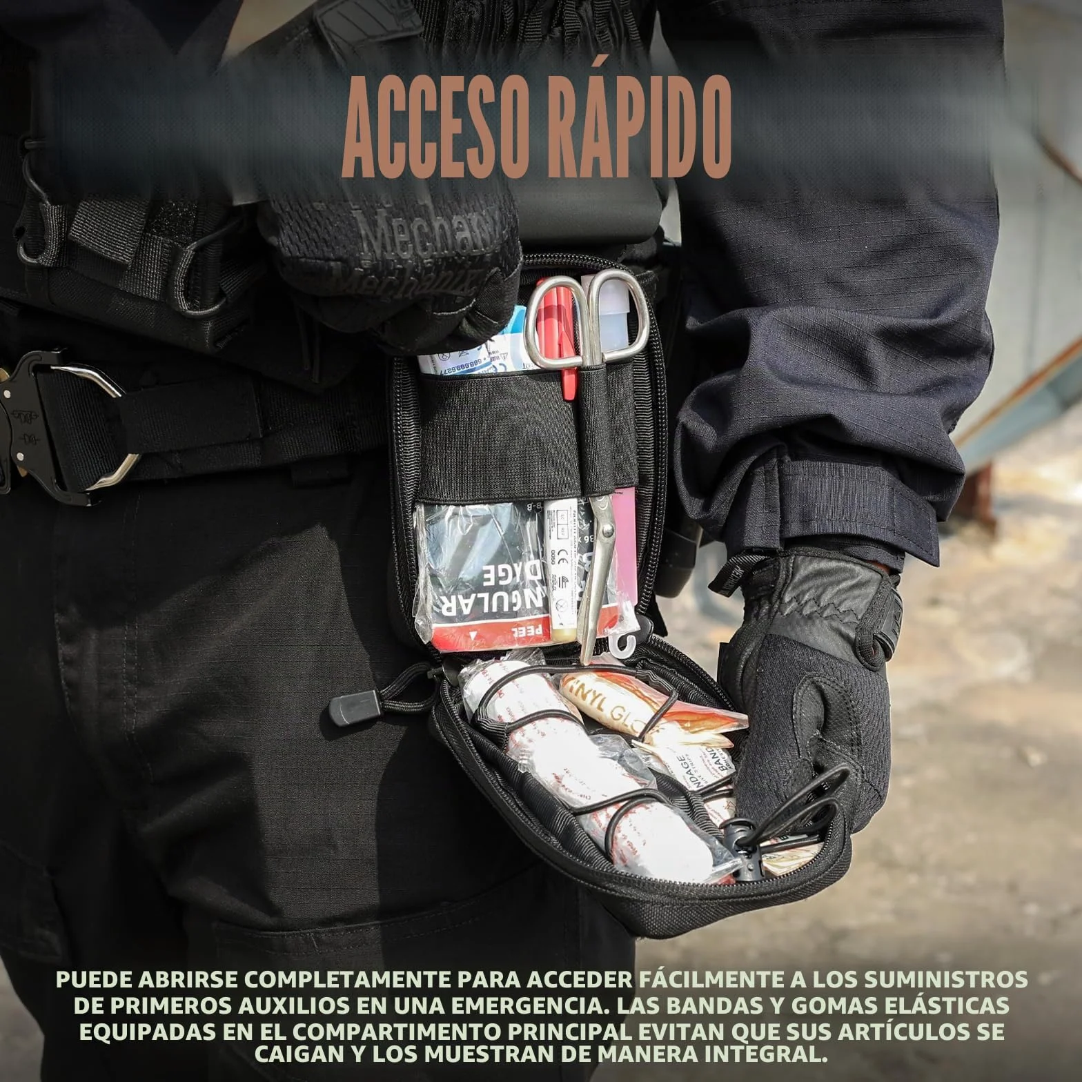 WYNEX Molle IFAK Bolsa de primeros auxilios táctico trauma médico cinturón EMT emergencia portátil