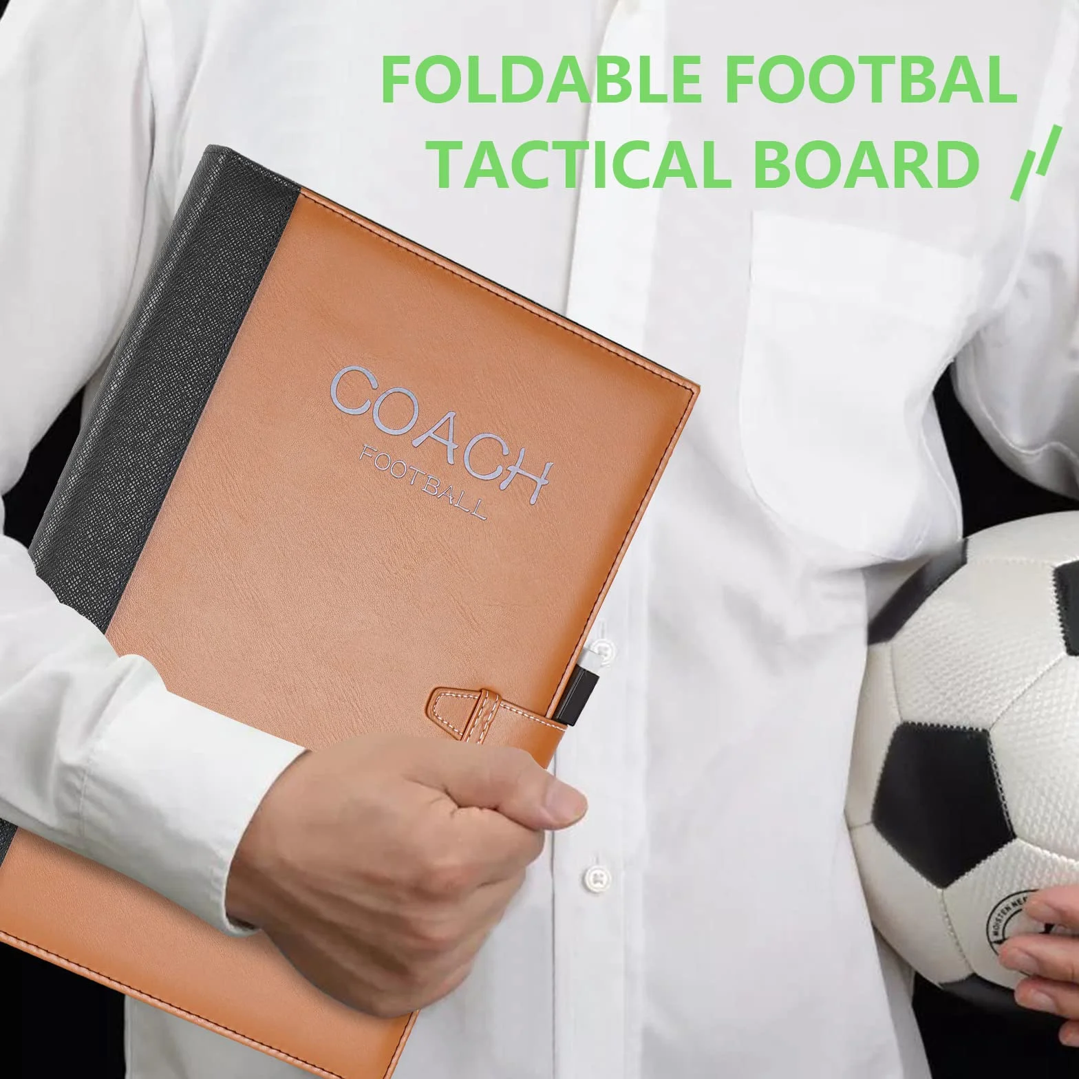 Carpeta Táctica de Fútbol con Imanes, Pizarra Entrenamiento 53x31cm