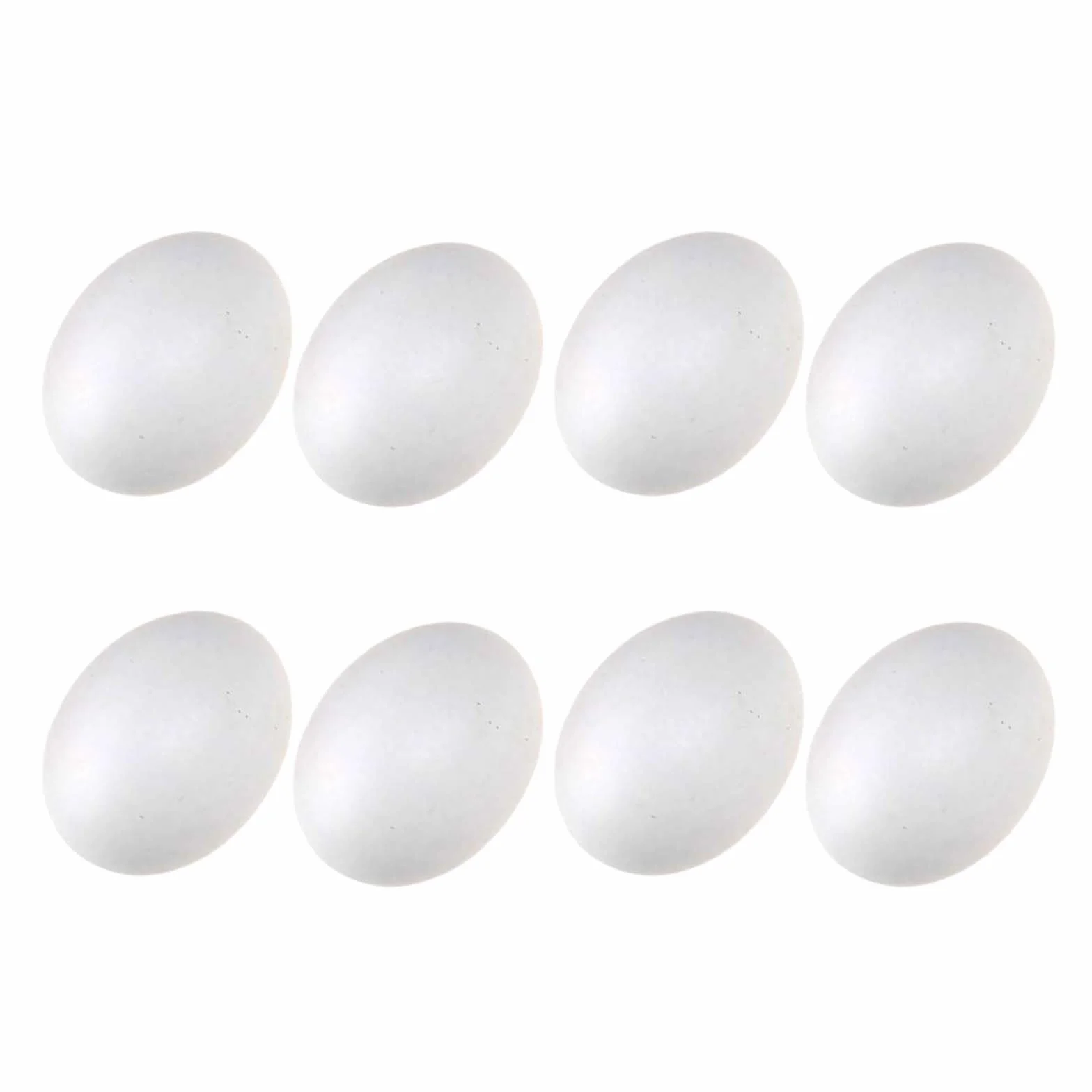 8 Piezas Huevos Falsos de Madera, Huevos Artificiales de Madera, Huevos Falsos Artificiales, Huevos de Madera Artificiales, Huevos de Madera, promueven la Puesta de Huevos (Blanco)