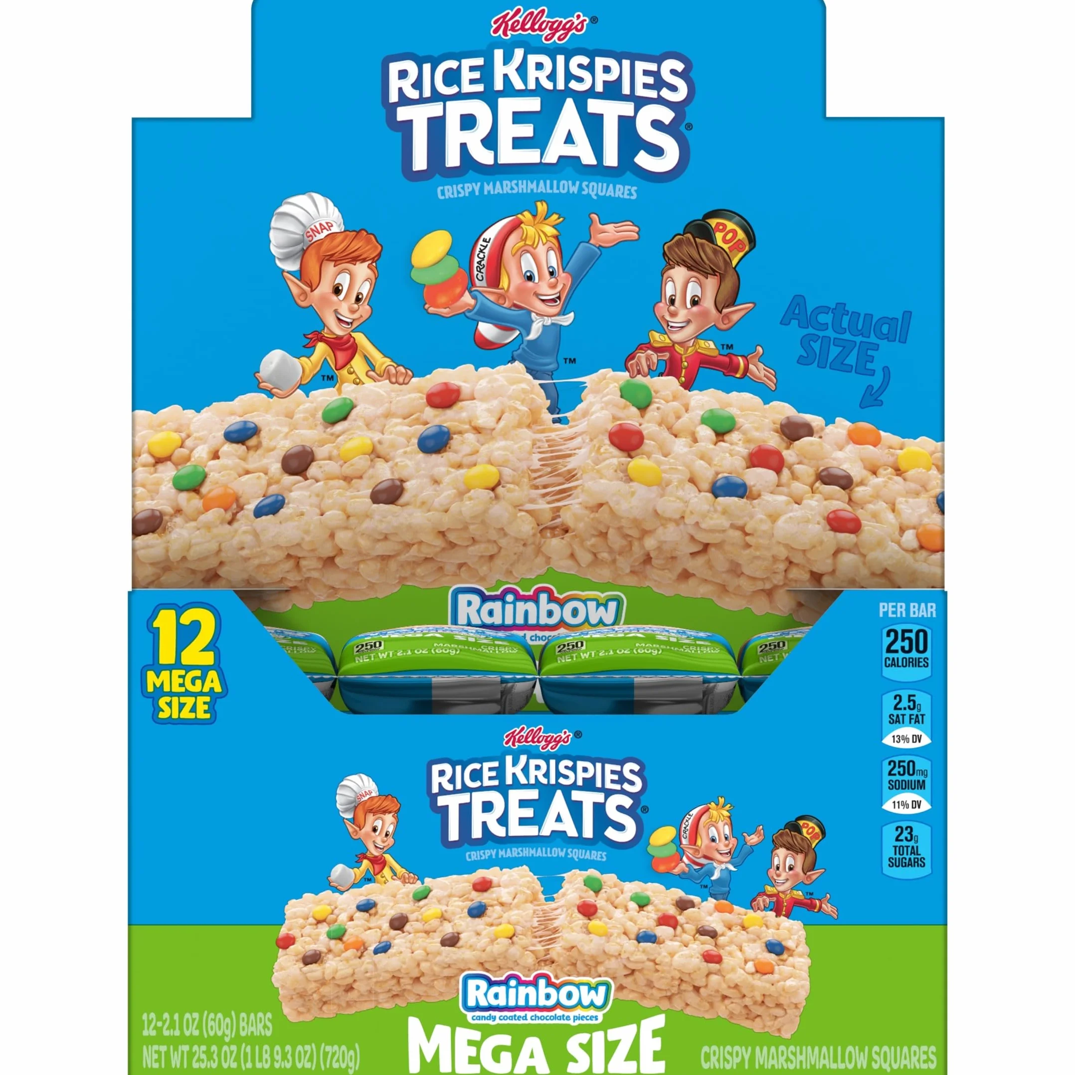 Rice Krispies Treats Rainbow - Barras de 2.1 onzas - 12 unidades