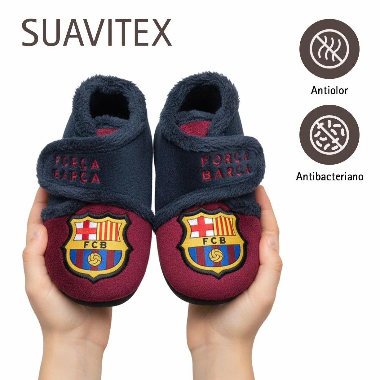FC Barcelona MARPEN Slippers Botas de Invierno para Niño Niña con Velcro
