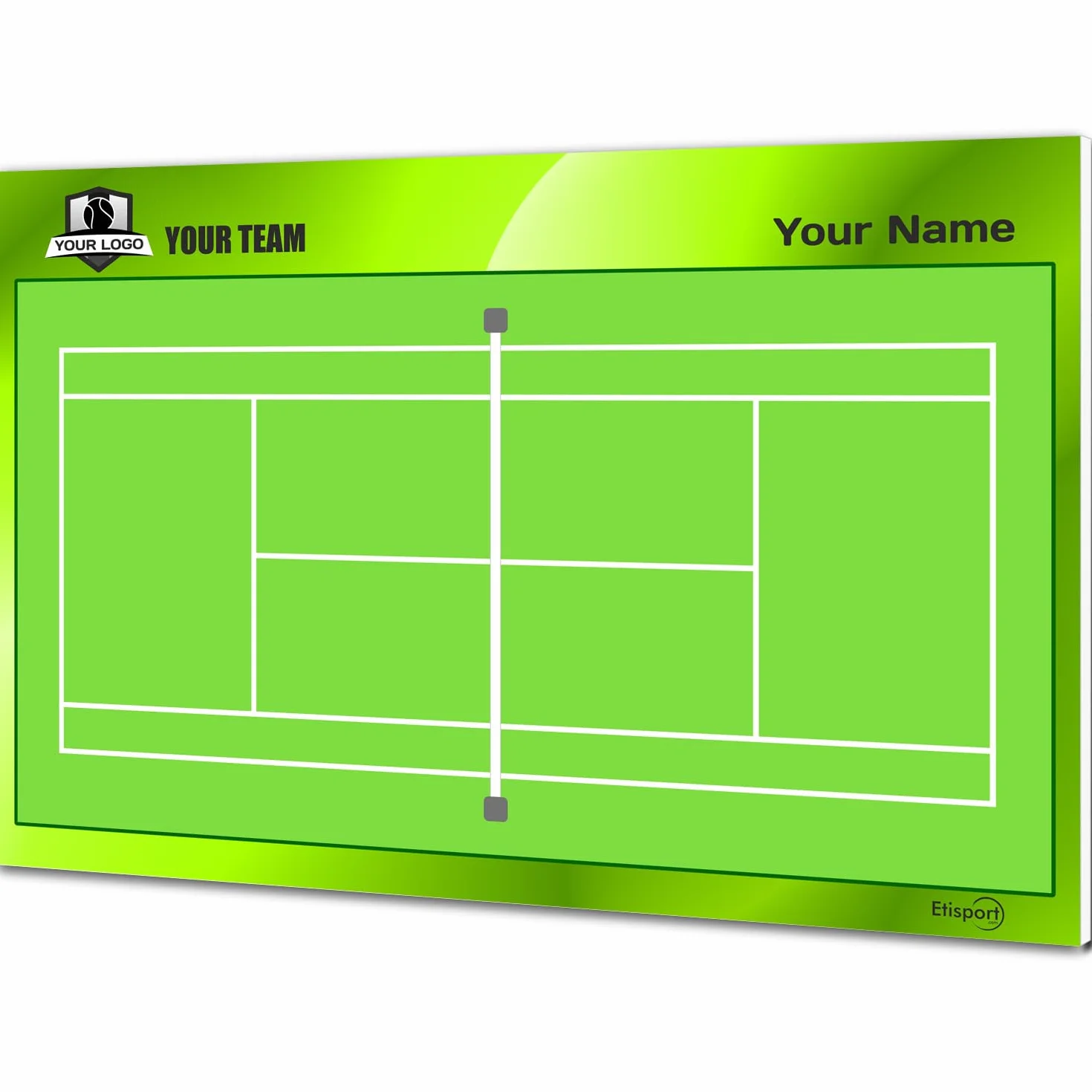 Personalizowana Tablica Taktyczna Tenis dla Trenera z Nazwą i Herbem Klubu