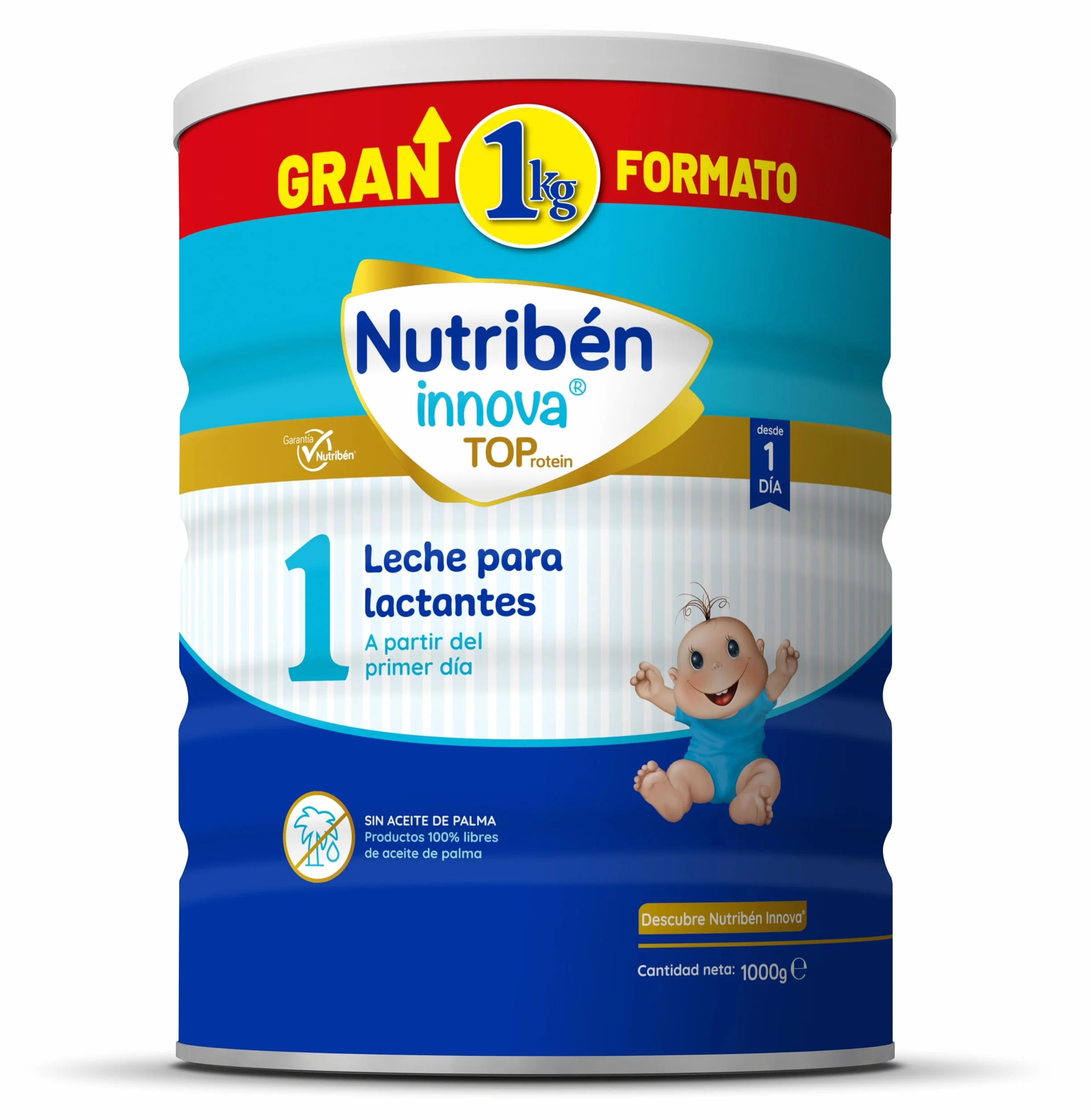 Nutribén Innova 1 Leche en Polvo Fórmula para Bebé sin Aceite de Palma con BPL1 y DHA 1 Bote 1KG