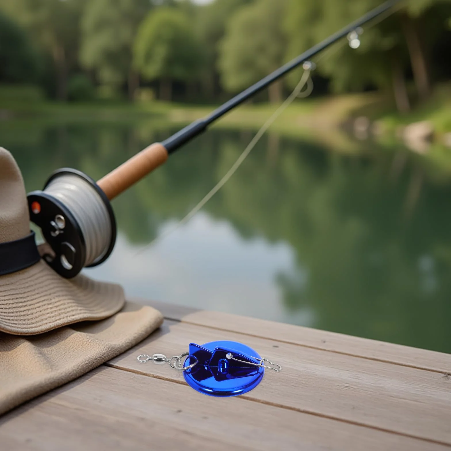 INOOMP Deeper Diver Disco de Pesca de precisión con eslabón Giratorio en Forma de 8 - Conectores de Cable de Grado Marino - Pieza de profundizador para Pesca en el mar