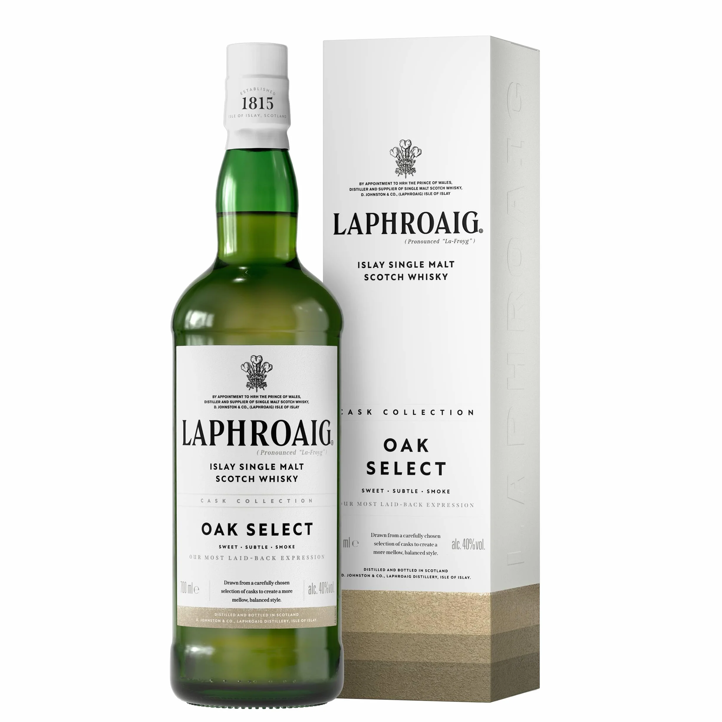 Laphroaig Oak Select Whisky Escocés Islay Single Malt 700ml