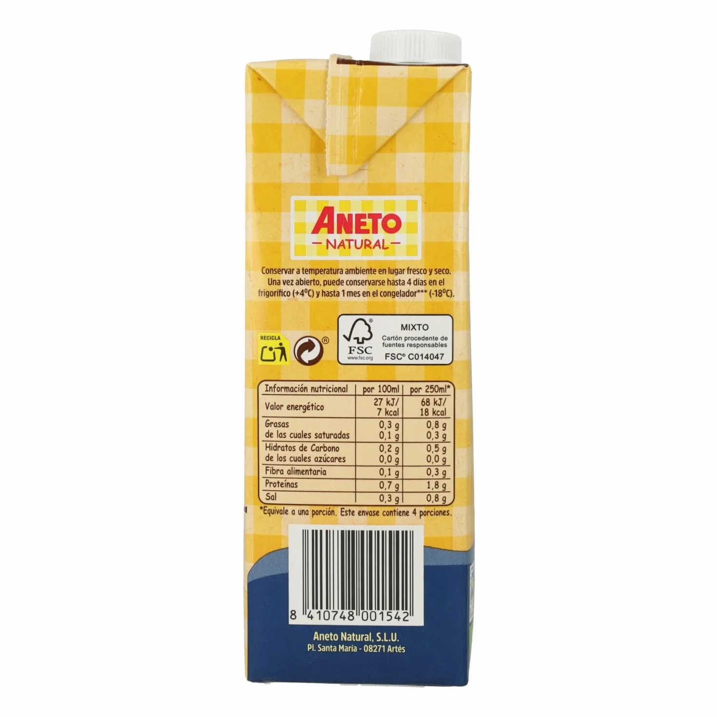 ANETO CALDO SUAVE DE POLLO BIO, 1 L 1 ml