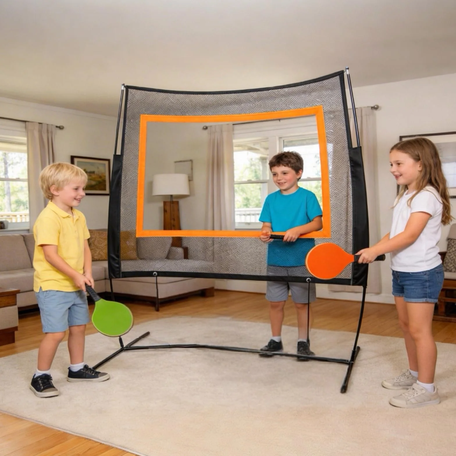 KIRJAUDU Set de bádminton 5 en 1 con red para jardín, pickleball, voleibol, juegos al aire libre para familia