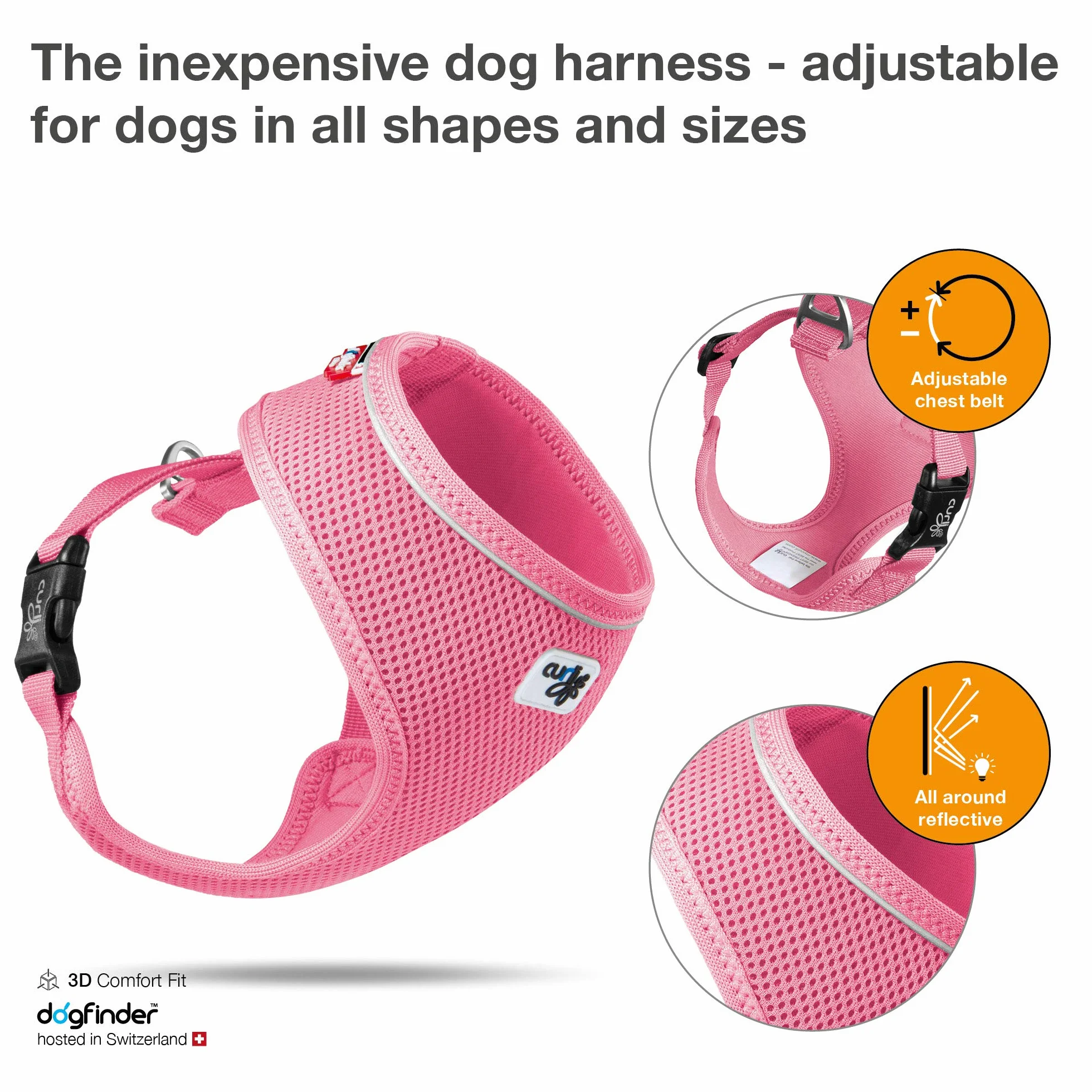 Basic Harness Air-Mesh Pink M