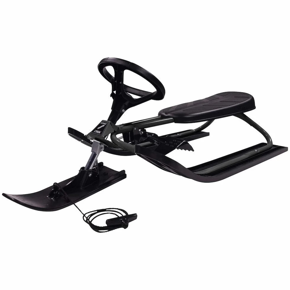 STIGA Snowracer Iconic Trineo Clásico Niños 5+ Años Volante Freno Cuerda Remolque