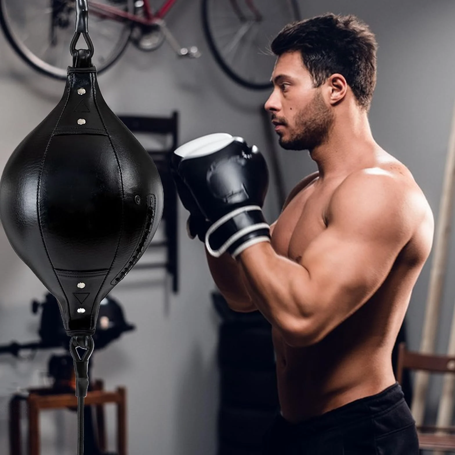 Bolsa de Punching Doble Fin Poliuretano para Ejercicio Coordinación Entrenamiento