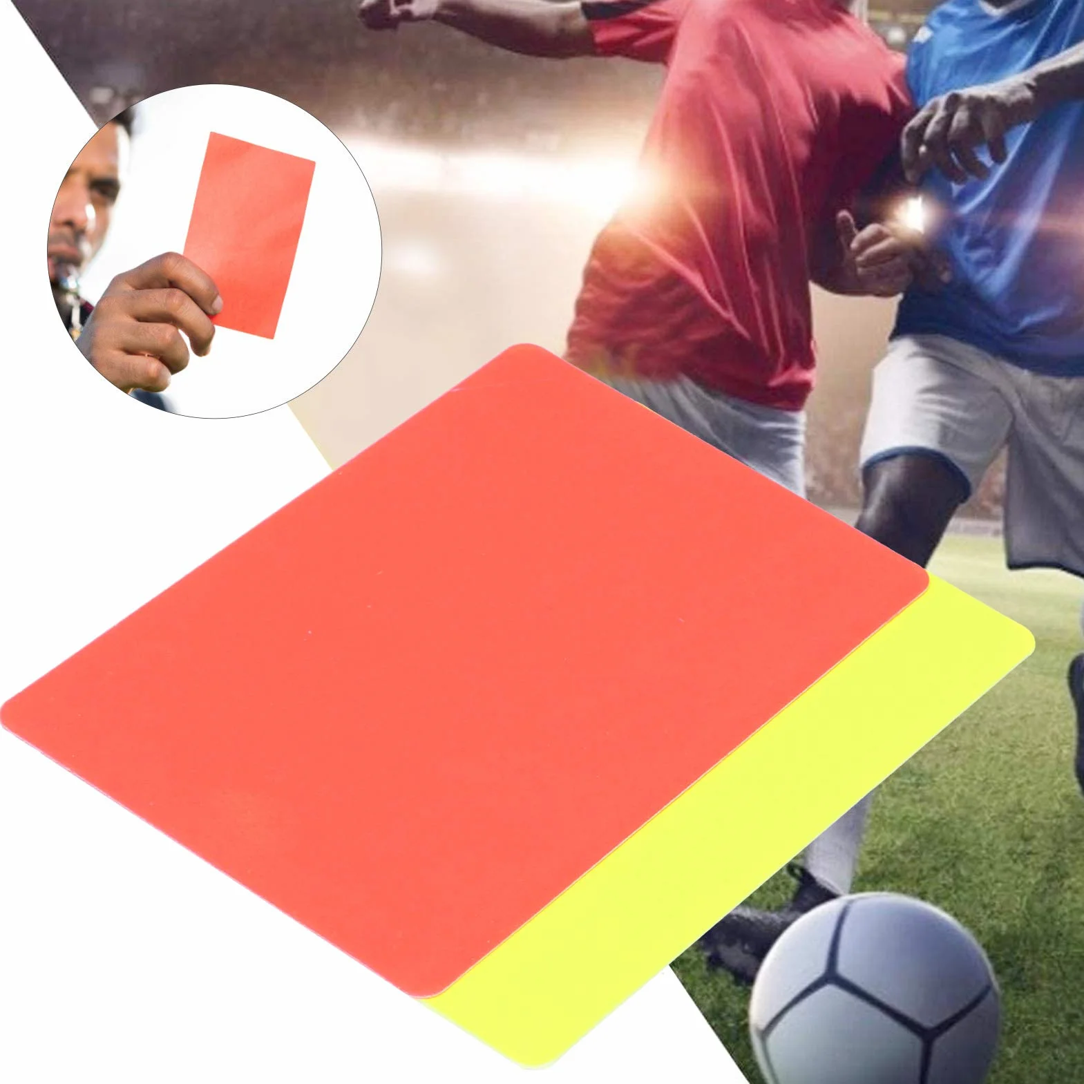 Longzhuo Juego de 5 Tarjetas de árbitro de fútbol Rojo y Amarillo