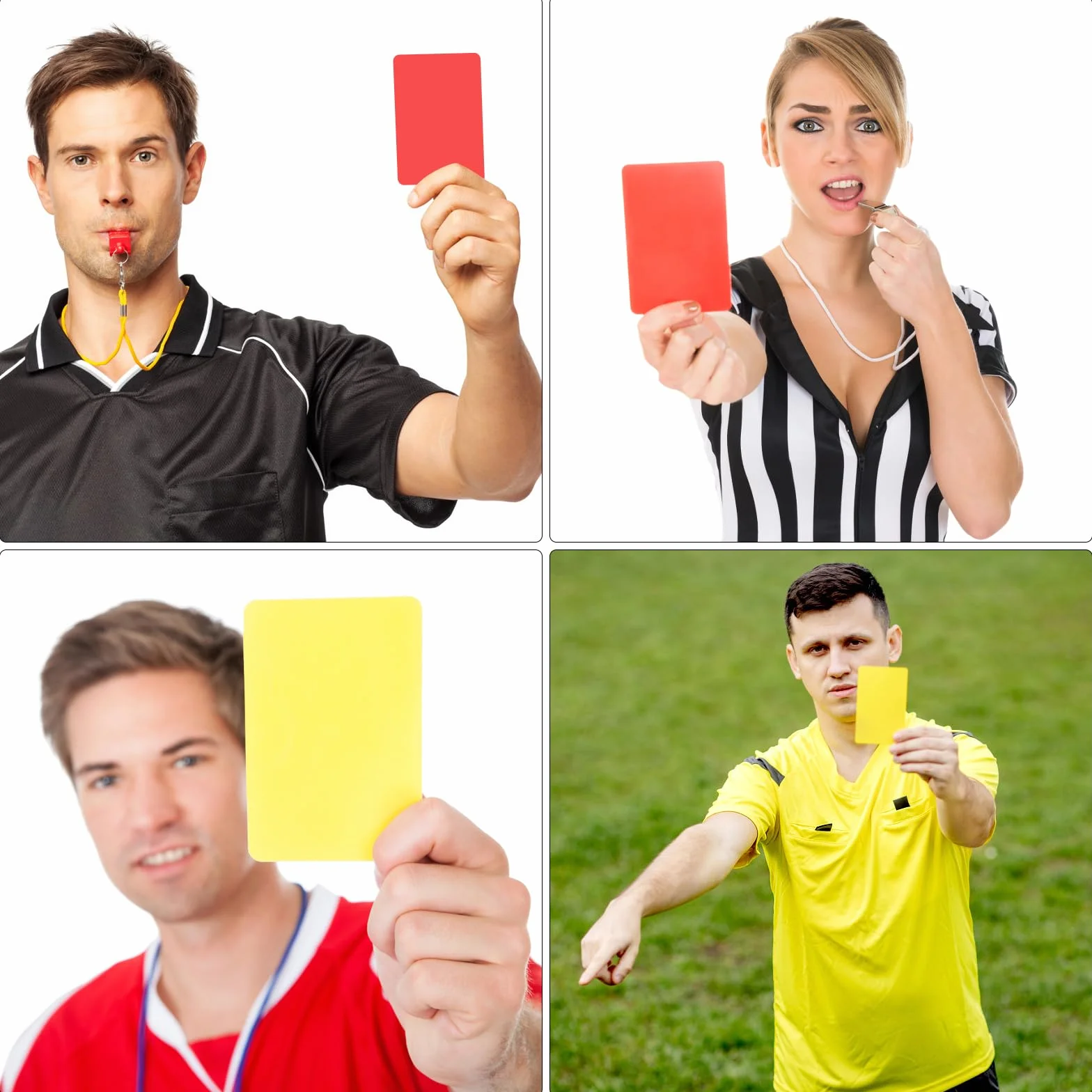 APOMOONS Juego de 10 tarjetas de árbitro de fútbol, tarjetas amarillas y rojas para partidos