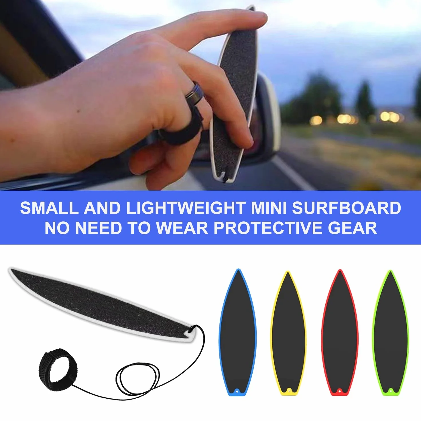 Paquete de 5 Tablas de Surf para Dedos, Mini Tablas de Surf para Niños, Adolescentes y Adultos (Azul, Verde, Amarillo, Rojo, Blanco)