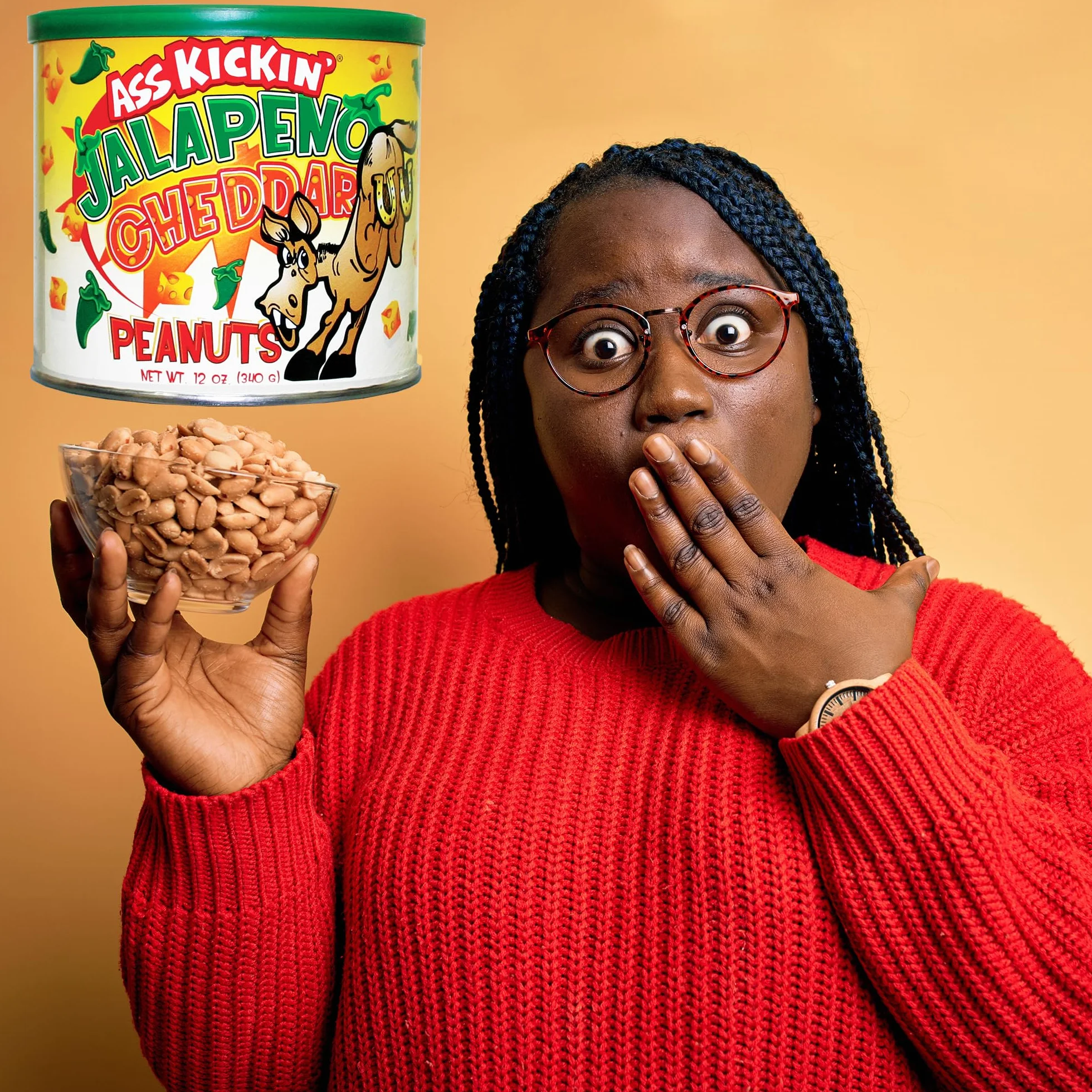 Ass Kickin' Jalapeno Cheddar Peanuts - 12 oz